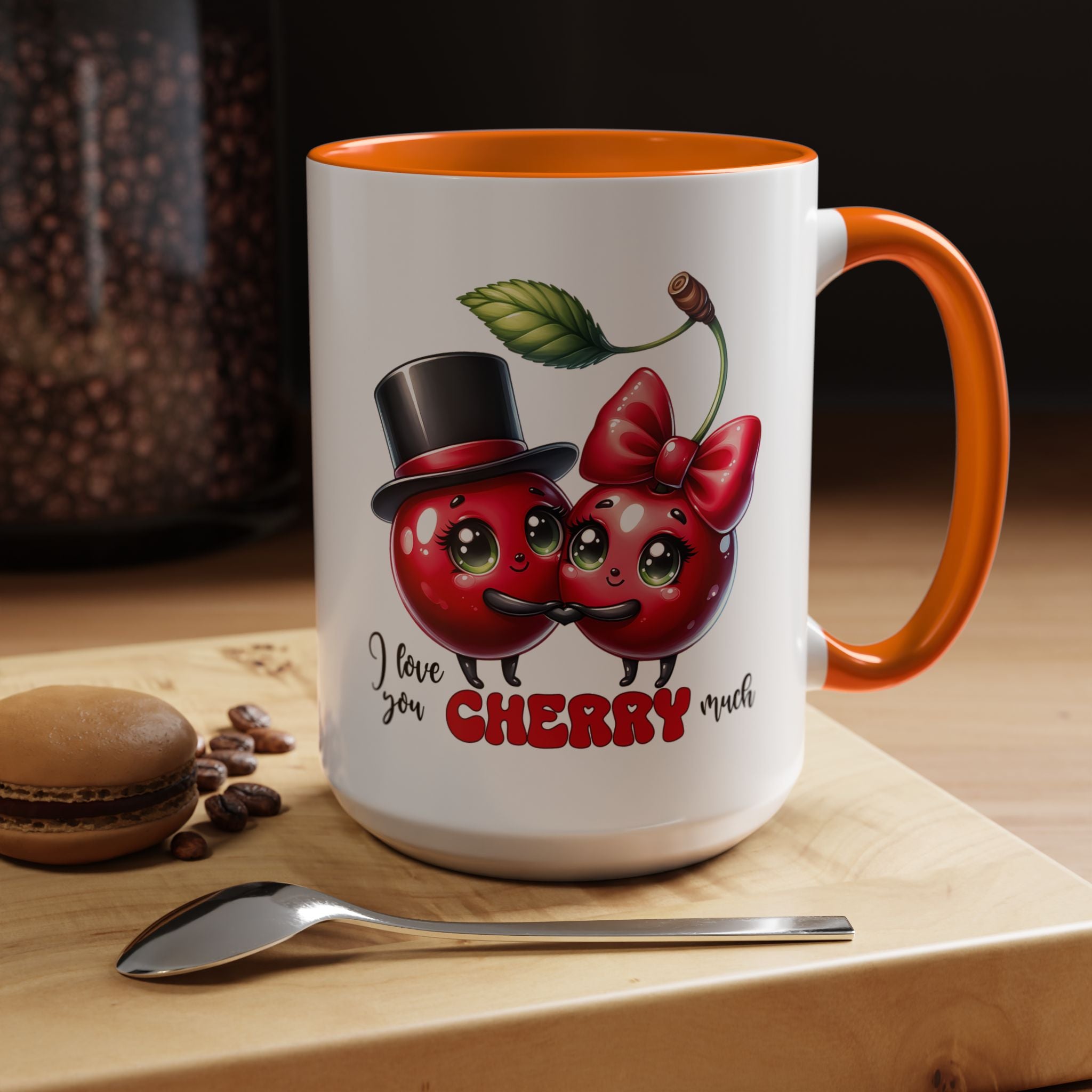 Personalized Cherry Couple Mug - I Love You Cherry Much
