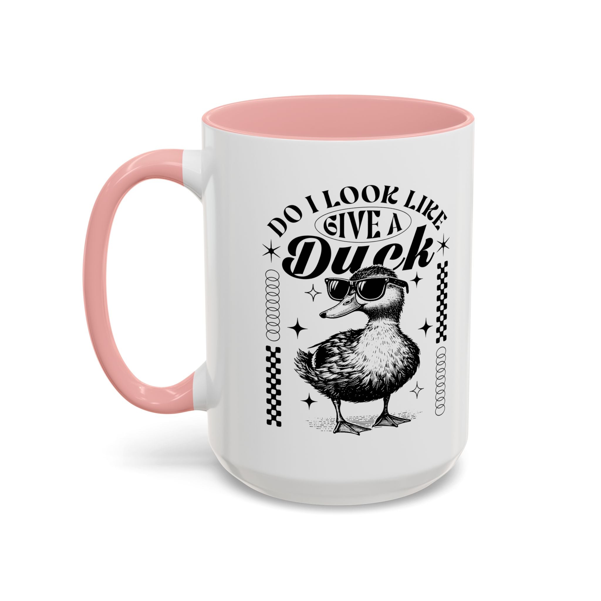 Funny Coffee Mug, Personalized Mug, Cute Do I Look Like I Give A Duck, Accent Cup (11, 15oz), Gift Under 20, White Elephant Animal Lover Cup