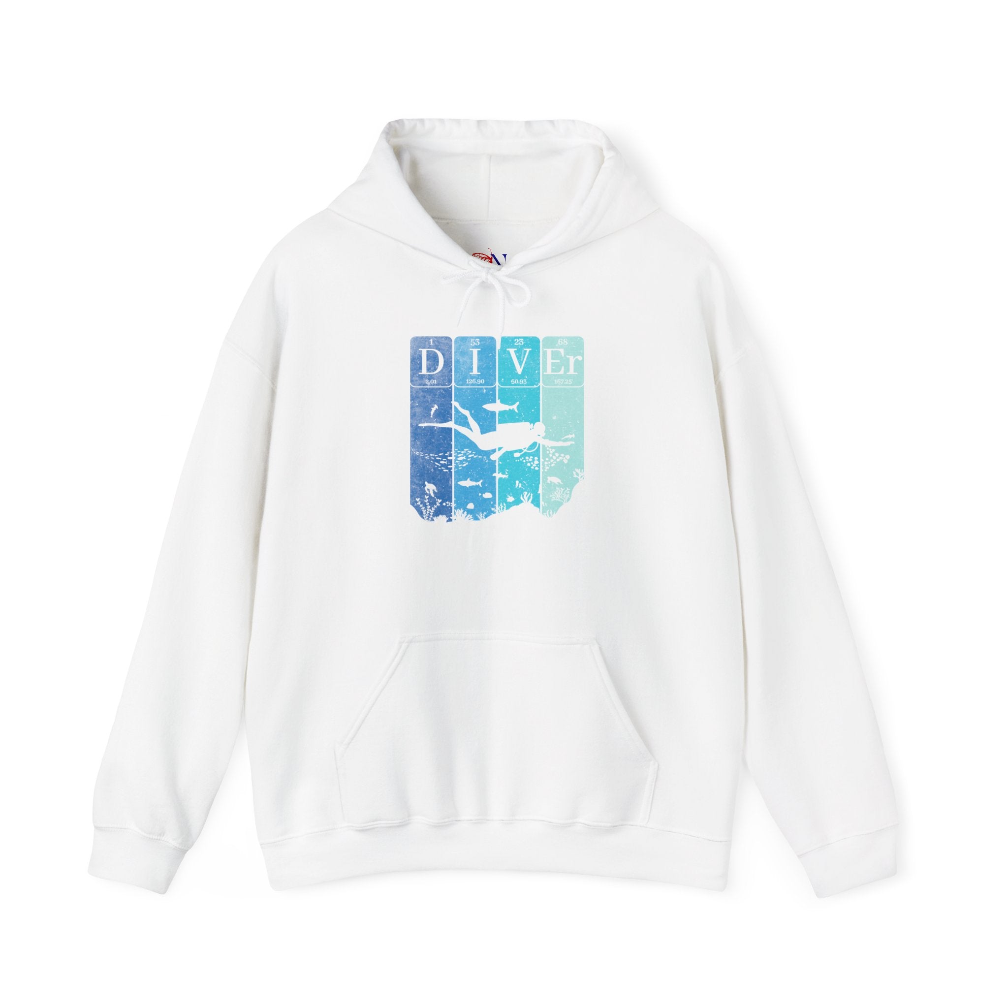 Diver Graphic Hoodie — Vintage Ocean Scuba Hooded Sweatshirt