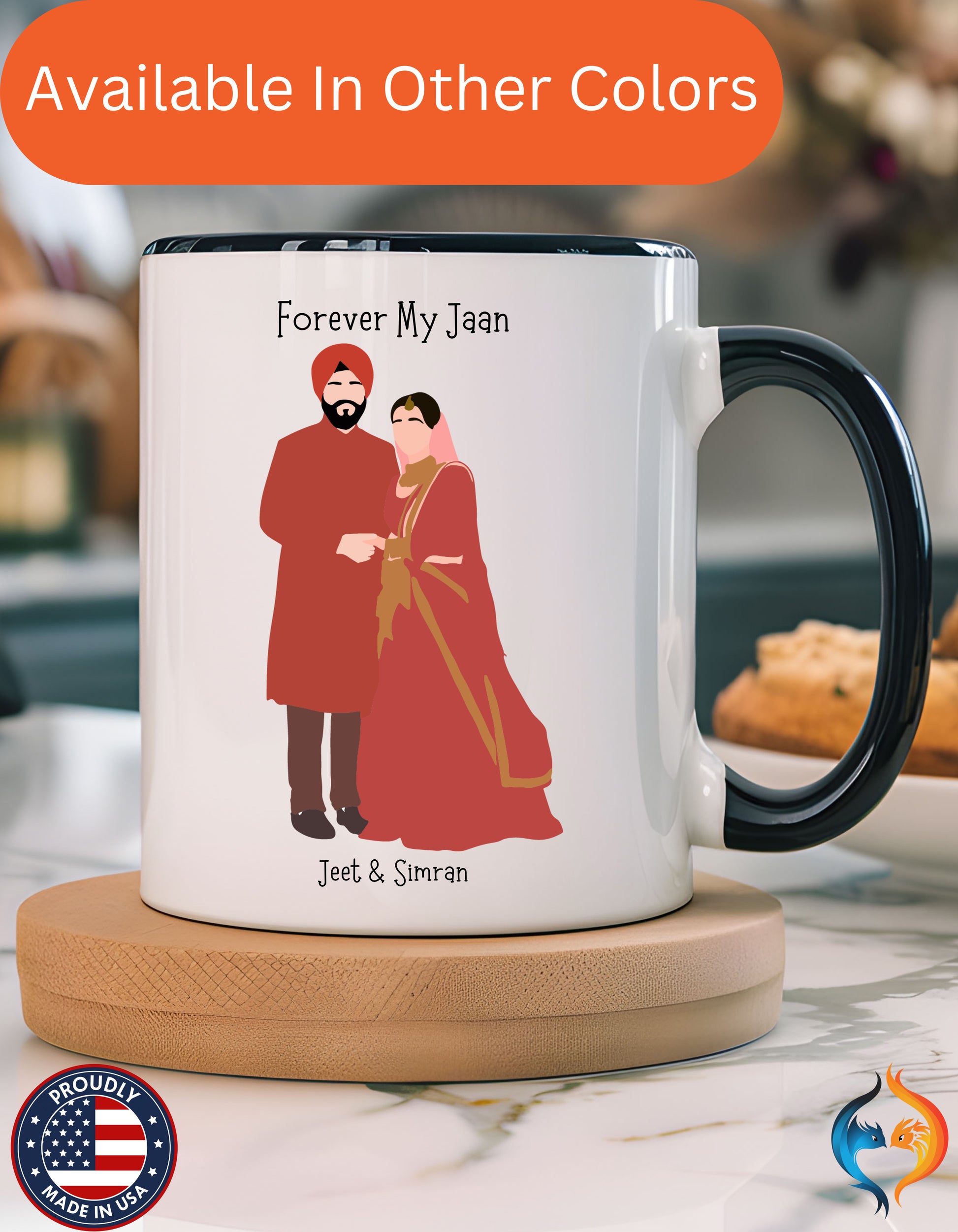 Forever Be My Jaan Couples Romantic Mug Lifestyle Mockup | Nutty Designs