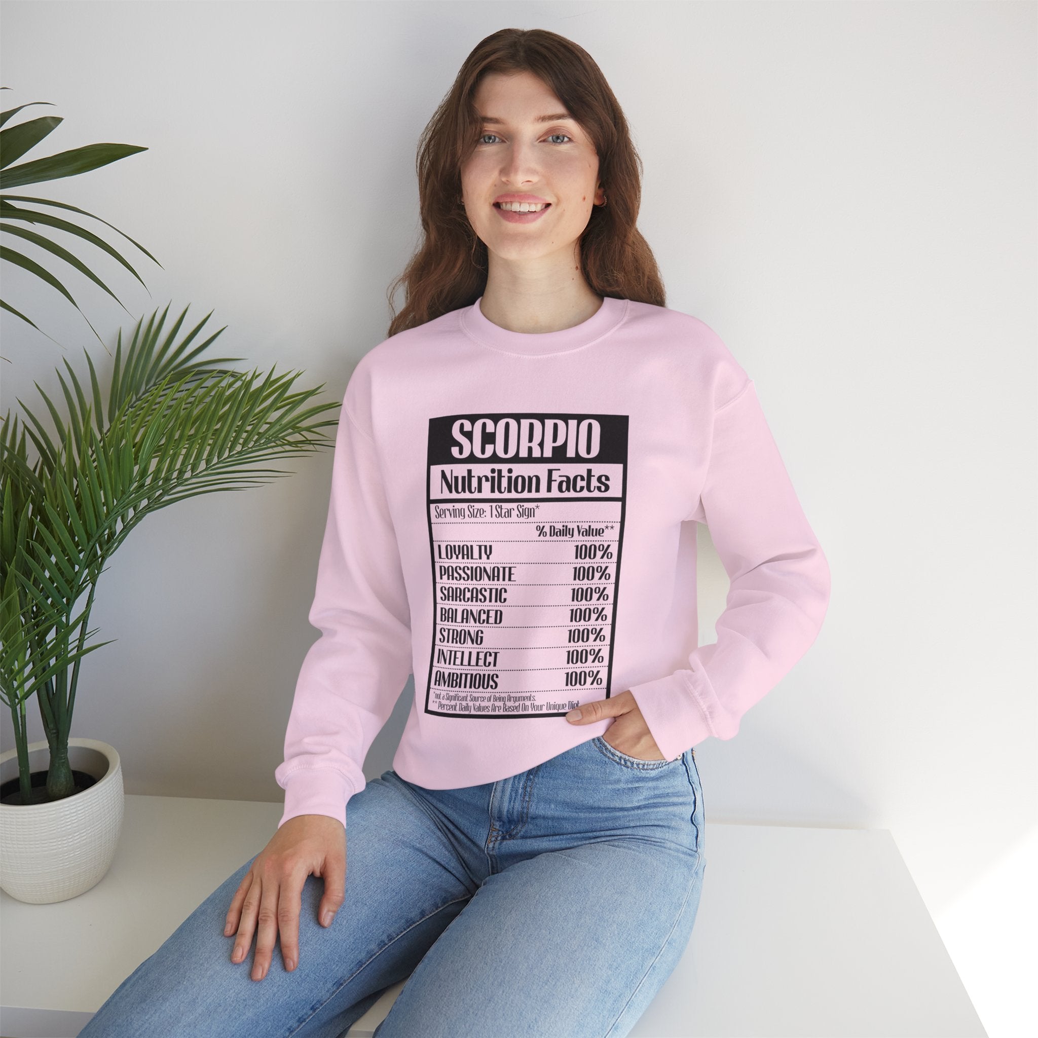 Scorpio nutrition facts sweatshirt