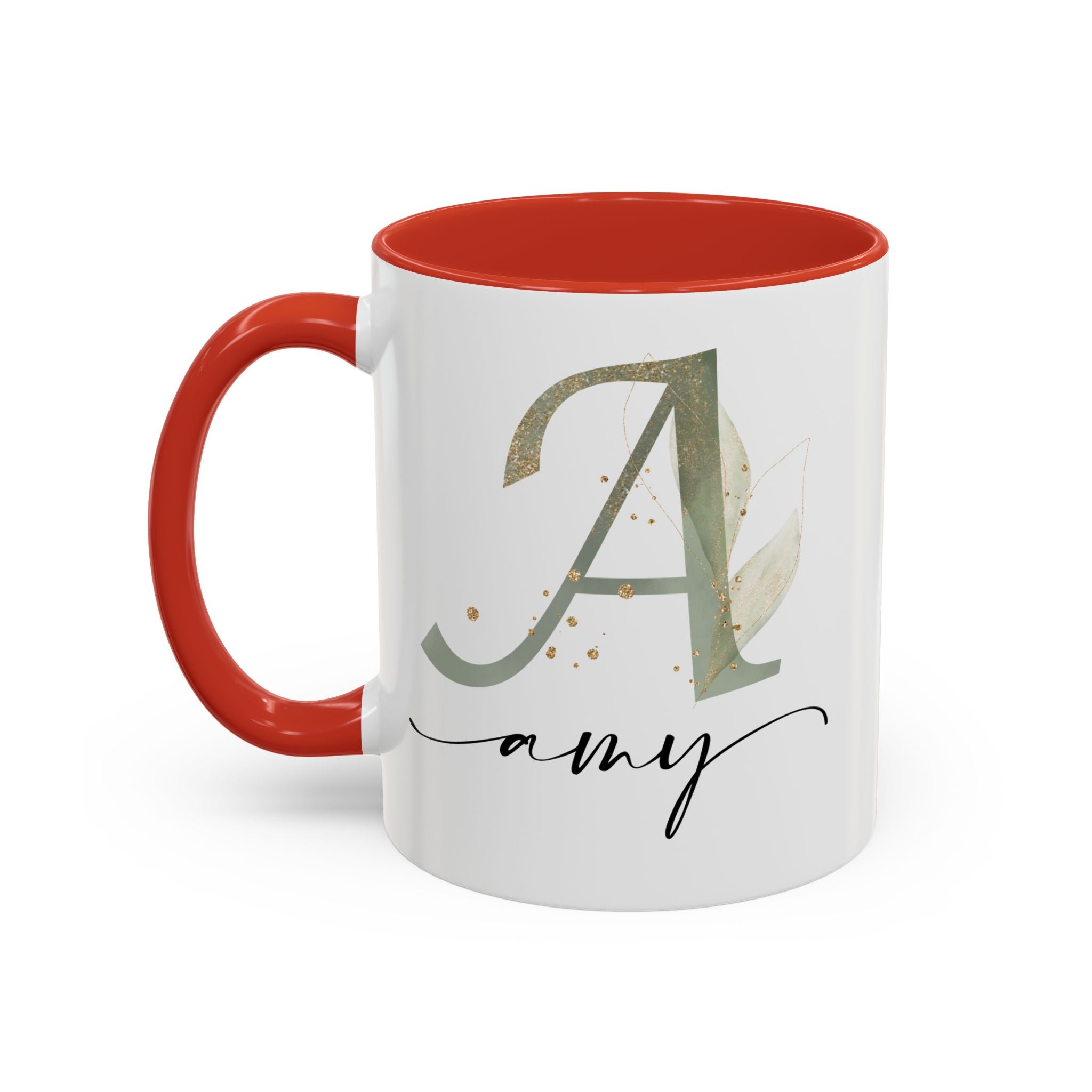 Personalized Floral Initial Coffee Mug for her, Custom Name Mug, Wedding Favor, Unique Home Décor Coffee Cup, Girlfriend Gift, Monogram Mug
