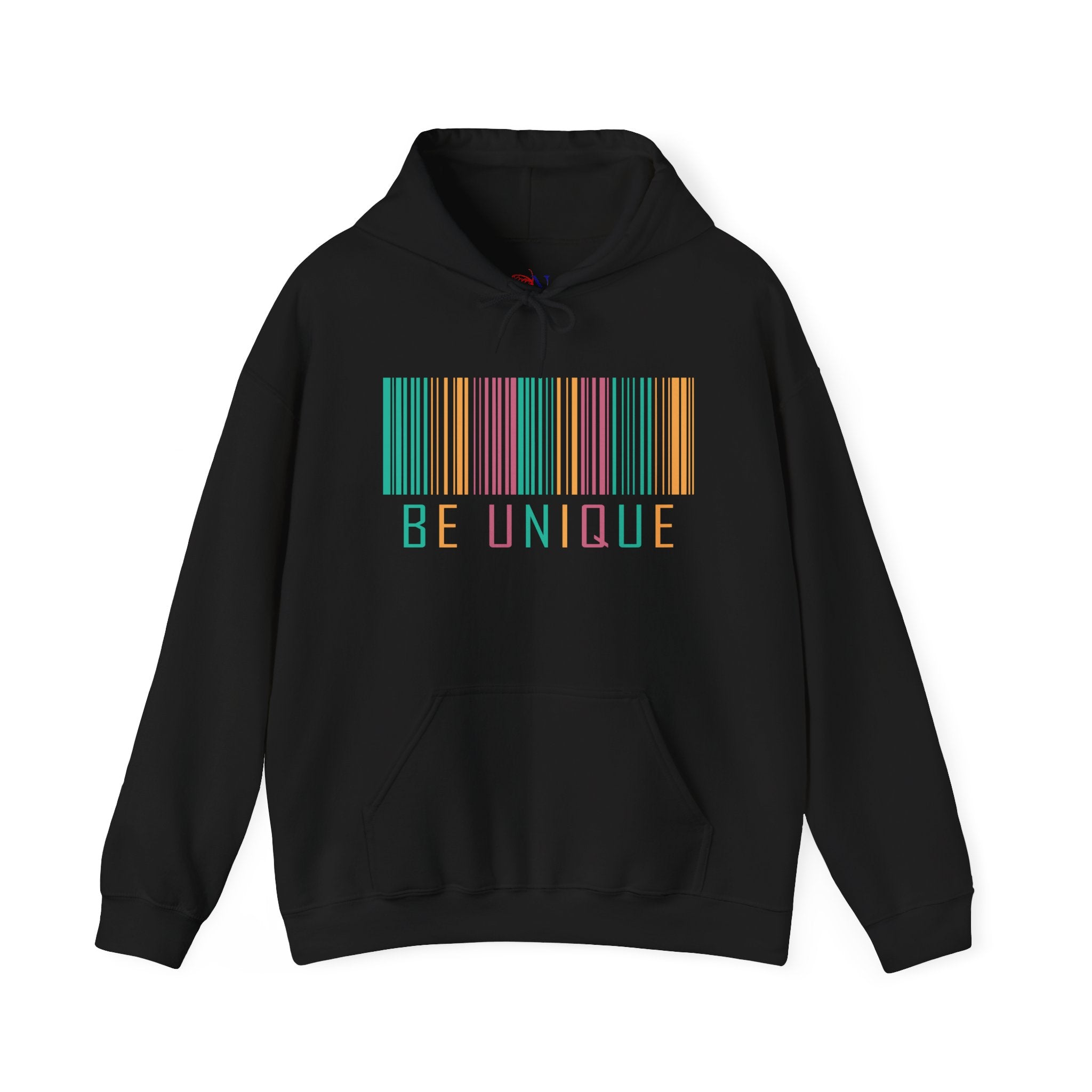 Be Unique Color Barcode Hoodie – Inspirational Pastel Graphic Sweatshirt