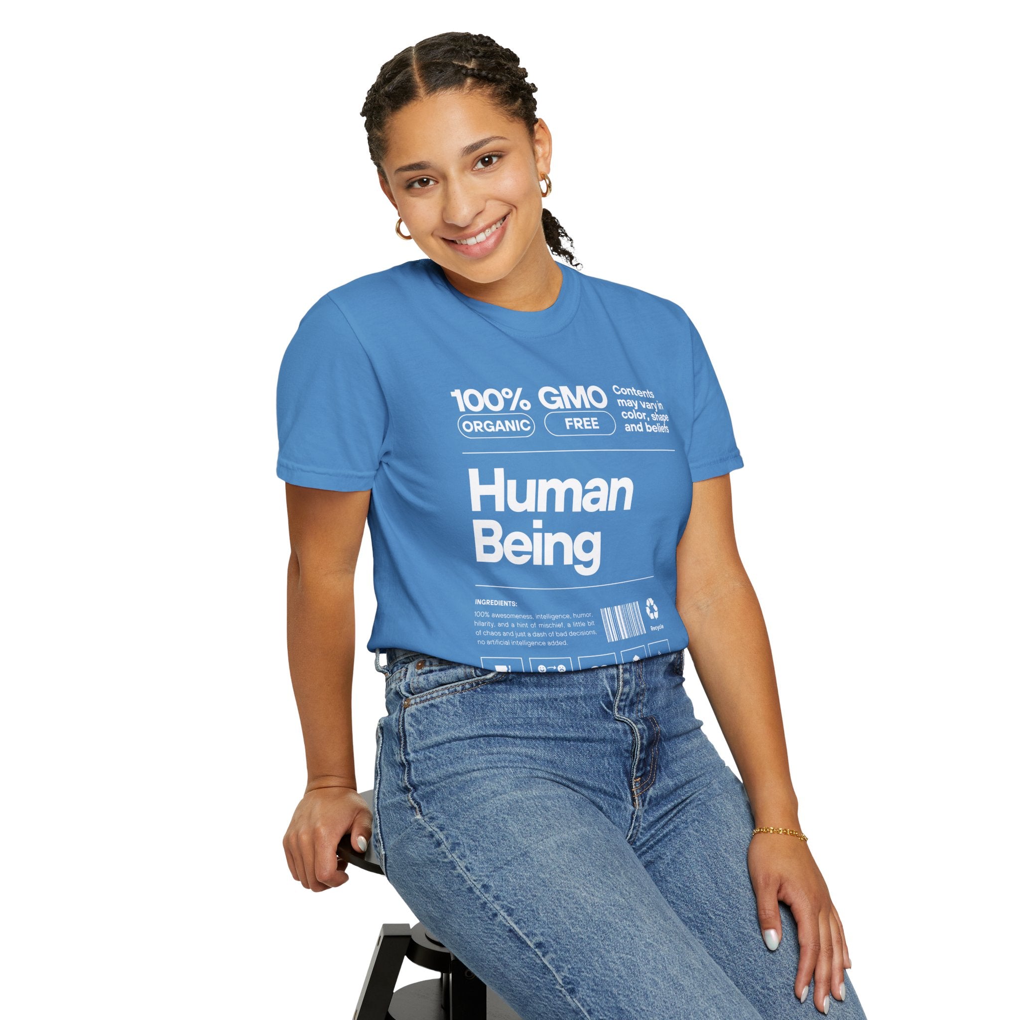 Human Being Facts Graphic T-Shirt — Funny Equality & Fun Facts Tee (Great Birthday Gift)