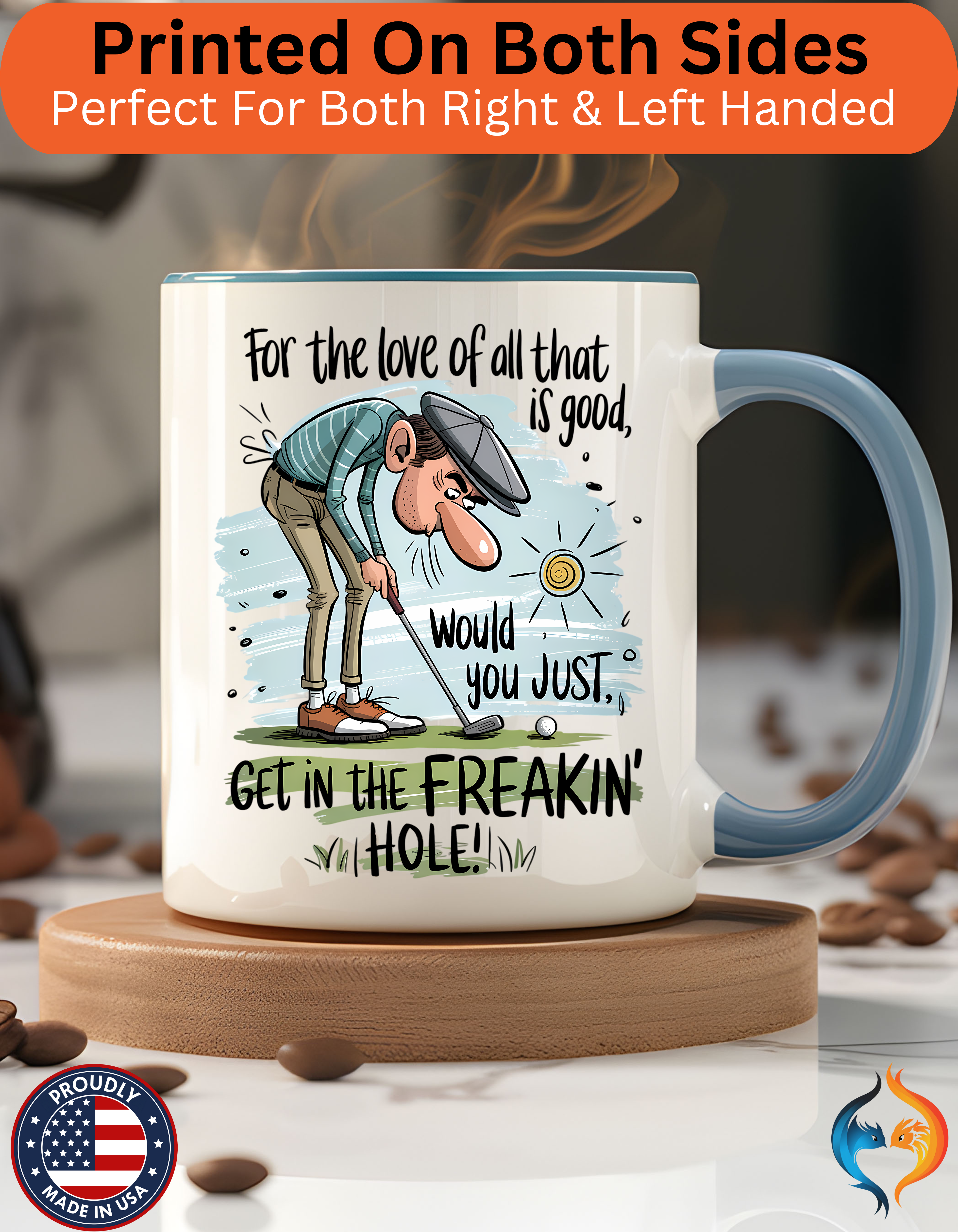 Get in the Freaking Hole Mug Lifestyle Mockup | Nutty Designs