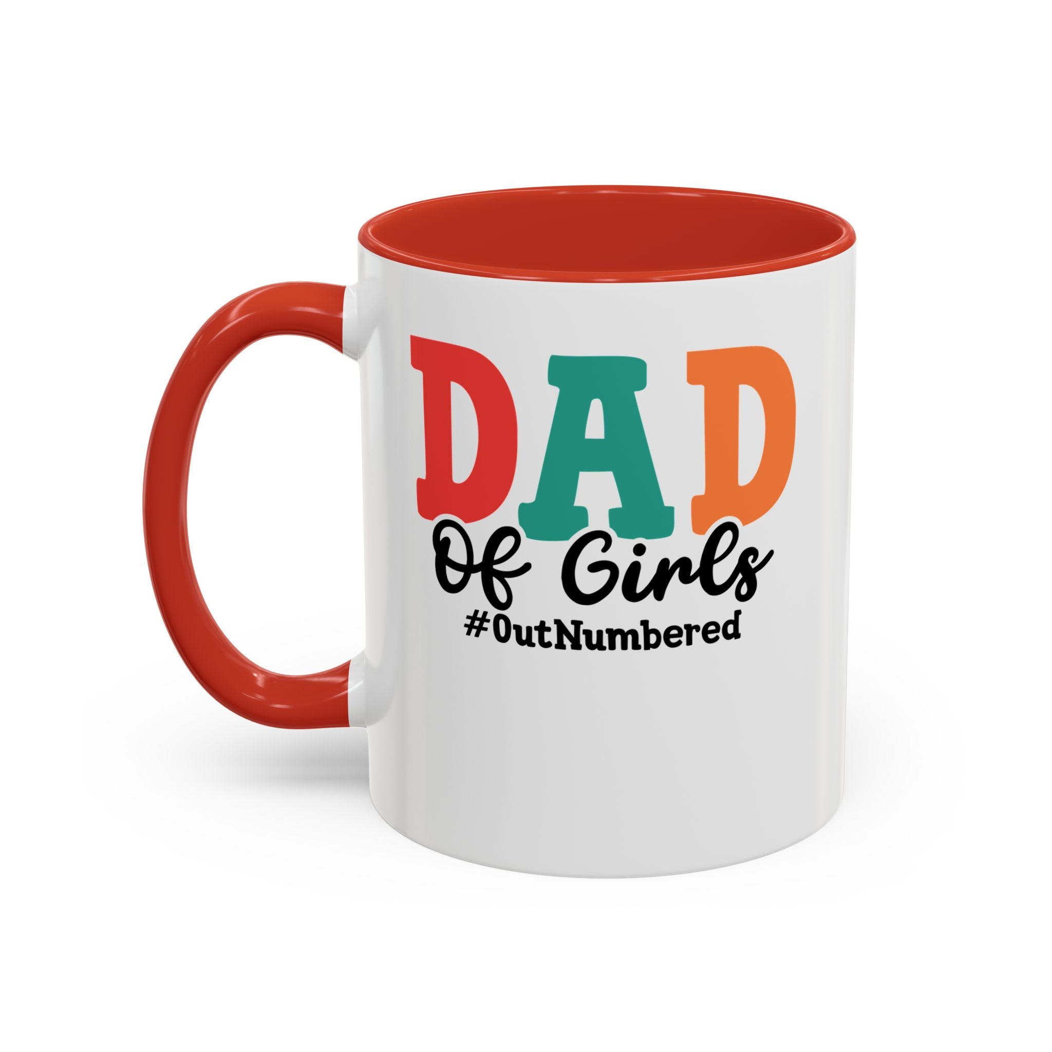 Dad of girls #outnumbered Mug - Funny Dad Gift