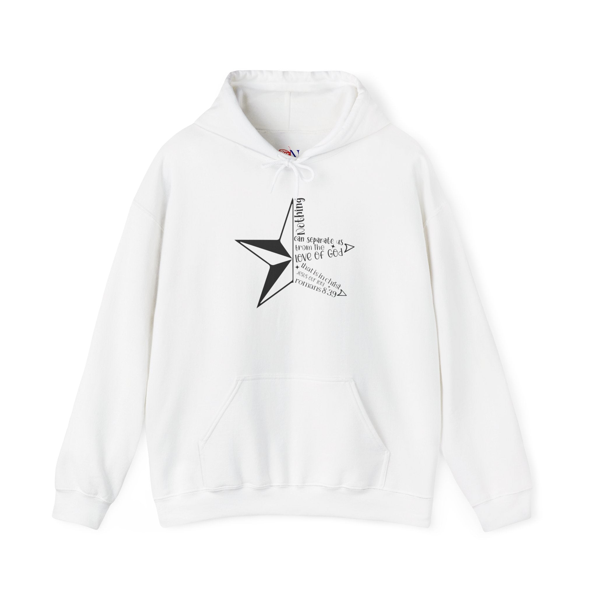 Star Compass Hoodie — Minimal Geometric Star Design with Inspirational Text