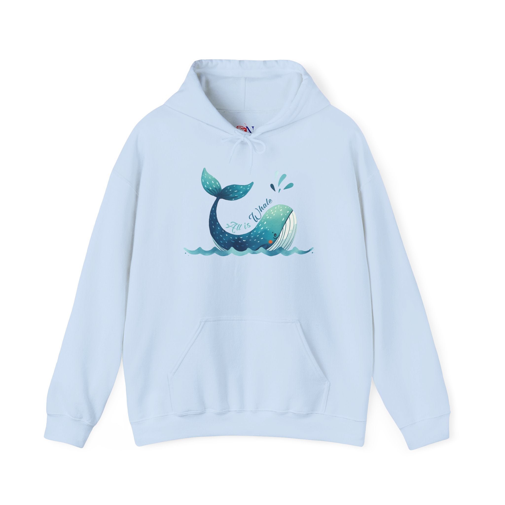 Whale Tail Hoodie – Cute Watercolor Whale Graphic Pullover