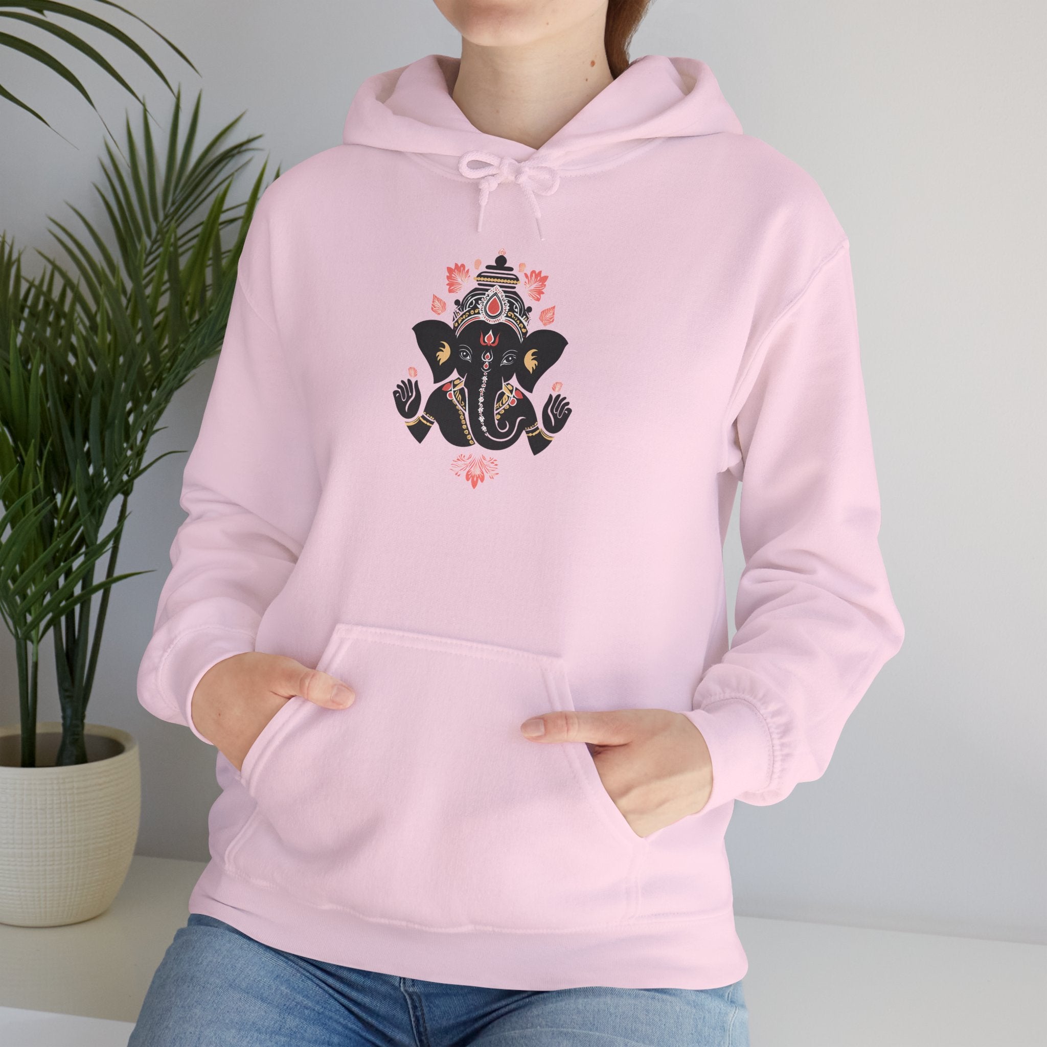 Ganesha Hindu Elephant Hoodie – Spiritual Blessings Pullover