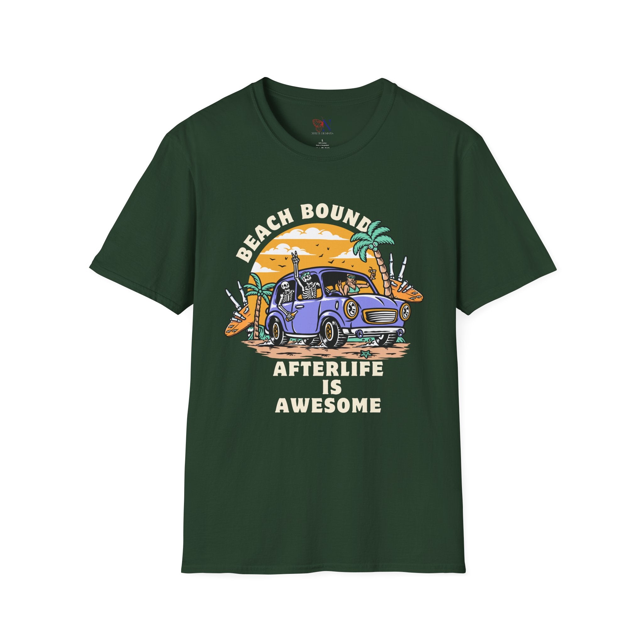 Afterlife Is Awesome - Funny Skeleton T-shirt