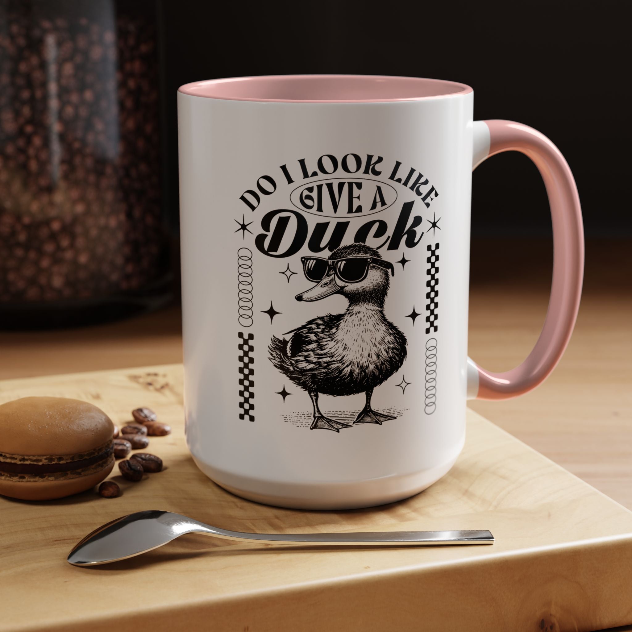 Funny Coffee Mug, Personalized Mug, Cute Do I Look Like I Give A Duck, Accent Cup (11, 15oz), Gift Under 20, White Elephant Animal Lover Cup