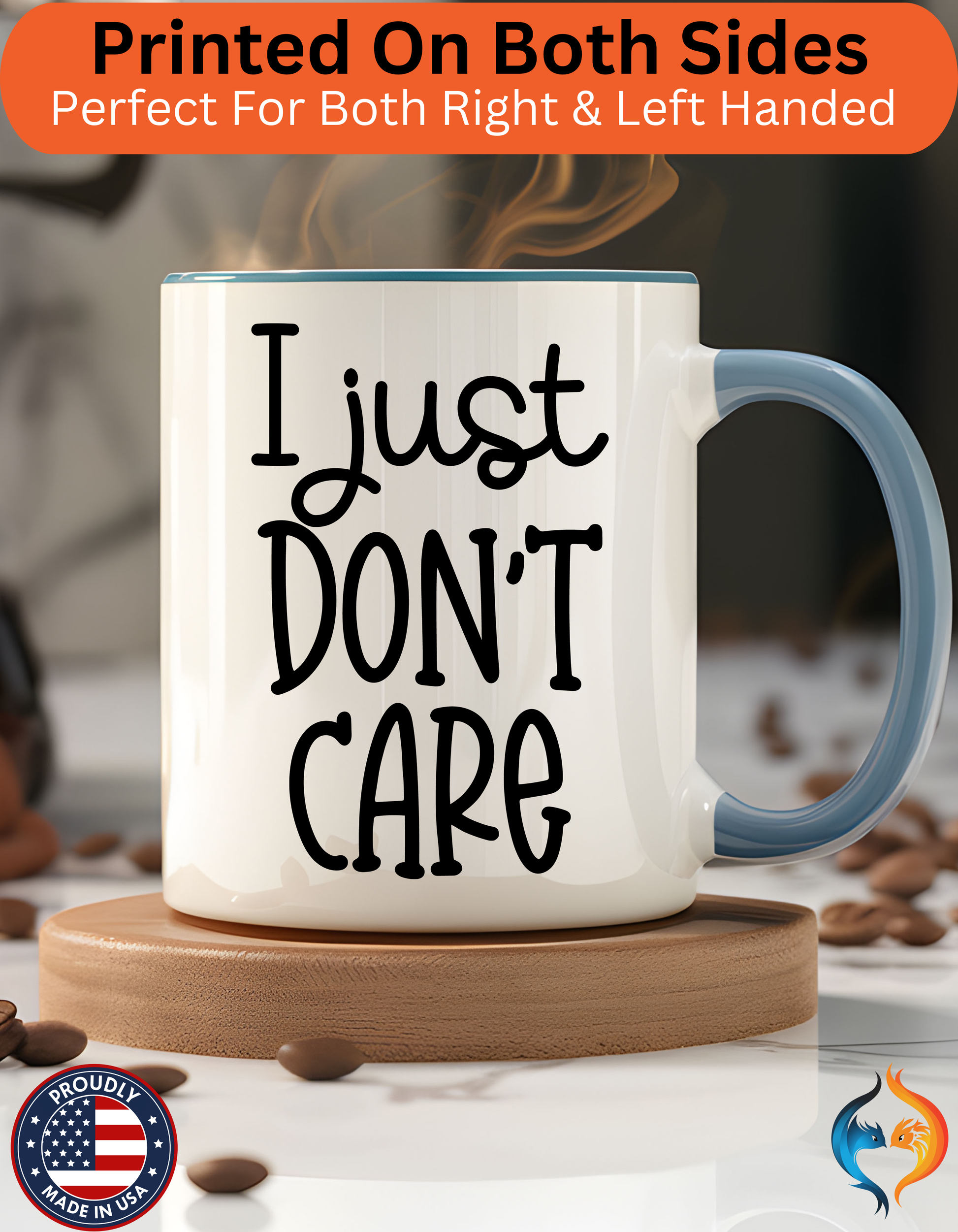 I Just Dont Care Mug Product Photo | Nutty Designs