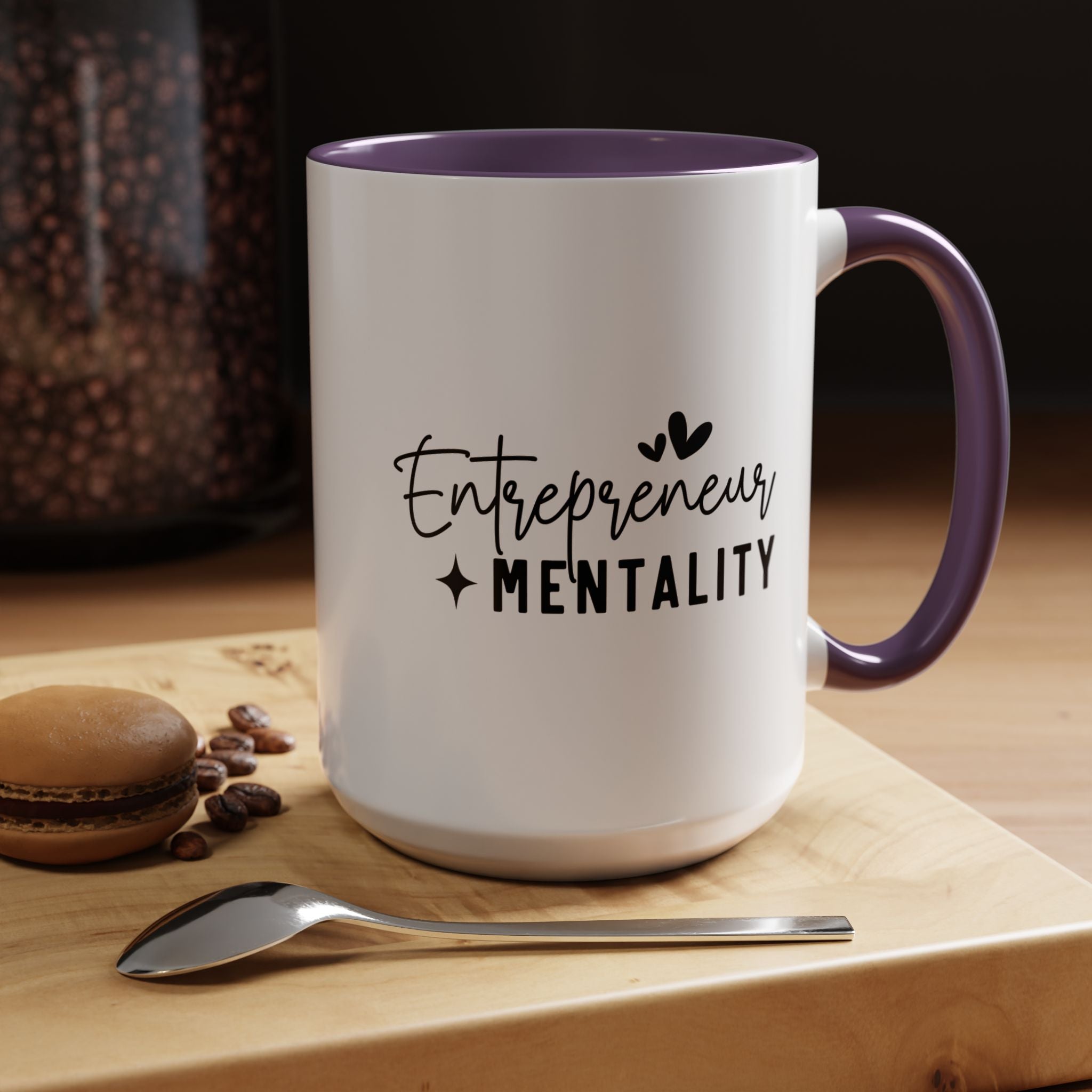Personalized Mug, Entrepreneur Mentality Accent Cup (11, 15oz), Gift Under 20, White Elephant gift