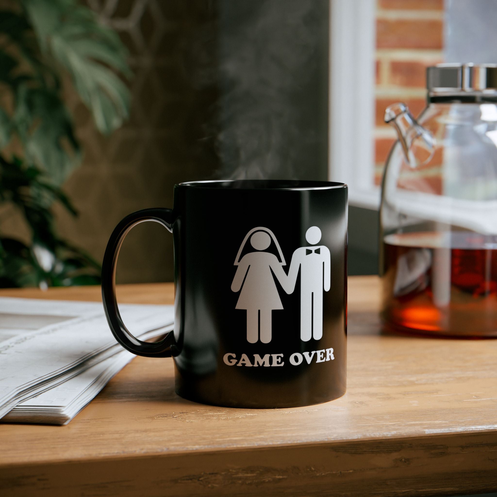 Game Over | Funny Coffee Mug, Sarcastic Tea Cup, Unique Gift Idea