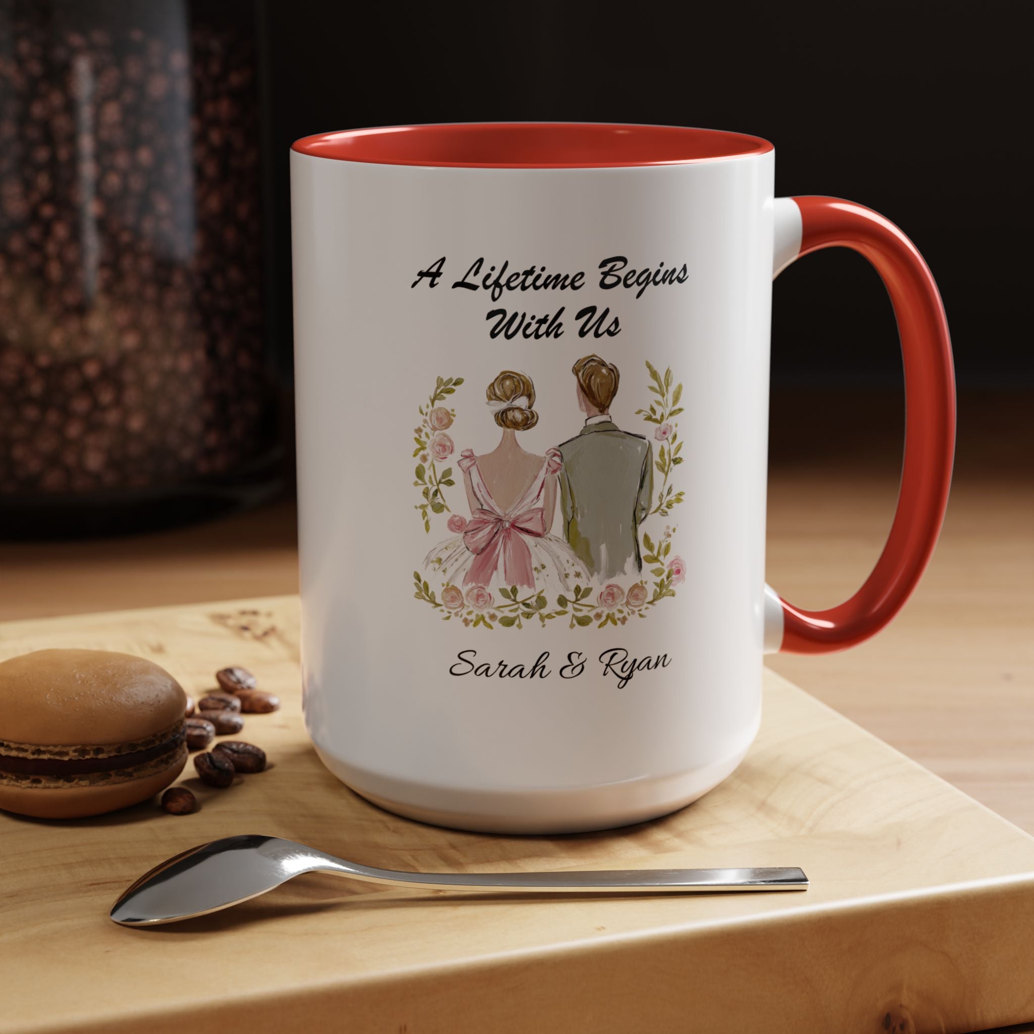 Personalized Indian Couple Mug - A Lifetime Begins With Us