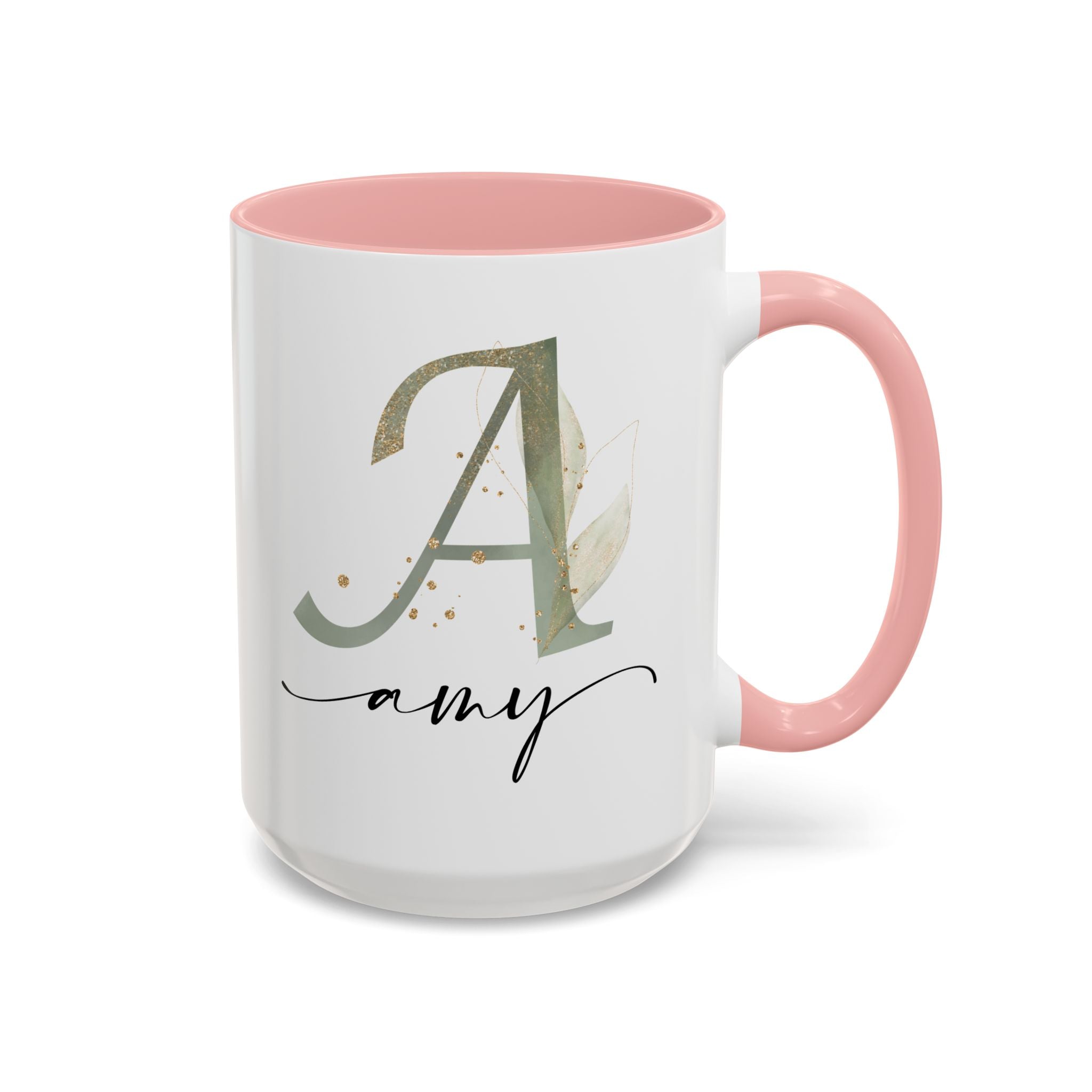 Personalized Floral Initial Coffee Mug for her, Custom Name Mug, Wedding Favor, Unique Home Décor Coffee Cup, Girlfriend Gift, Monogram Mug