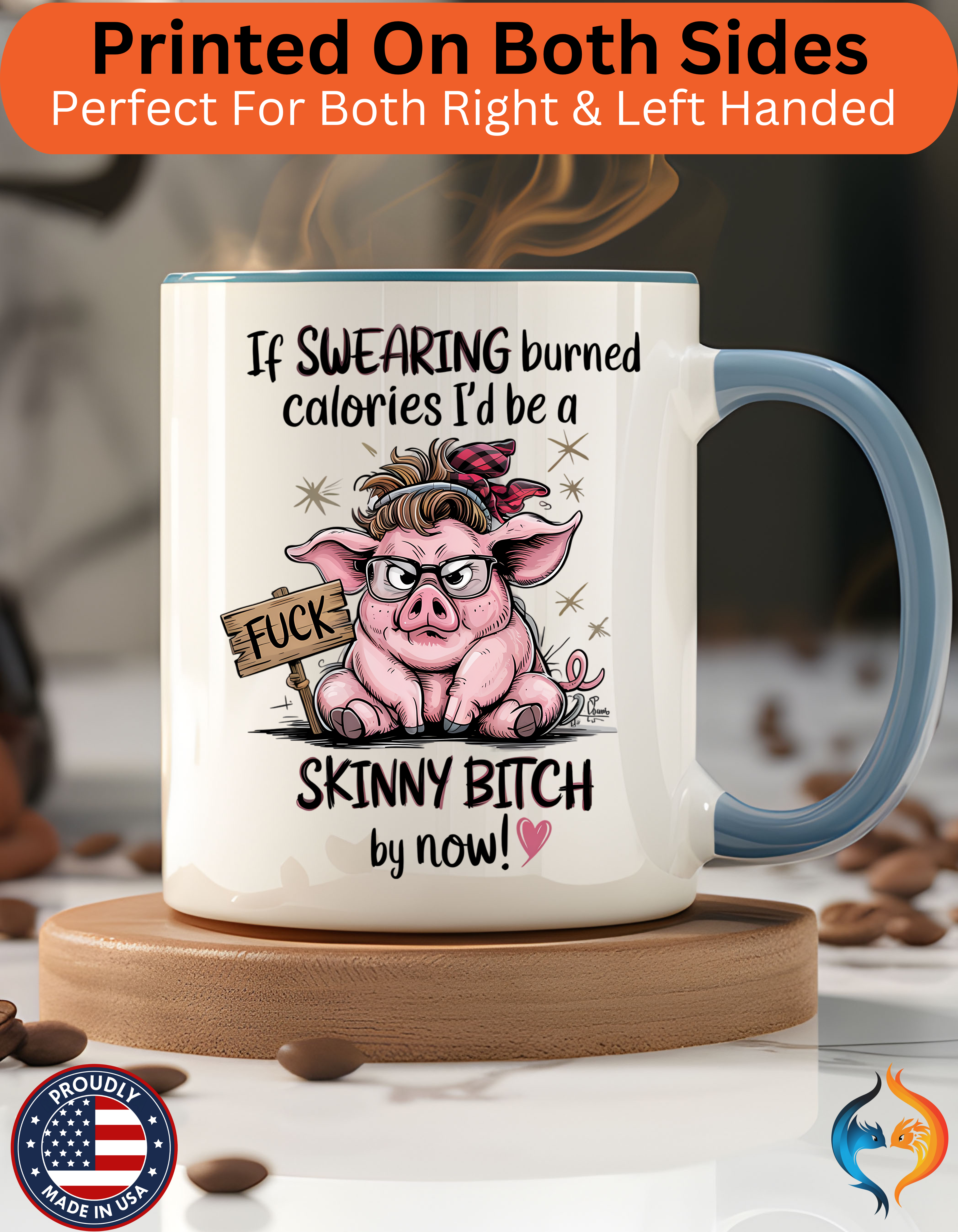 If Swearing Burned Calories Mug Product Photo | Nutty Designs
