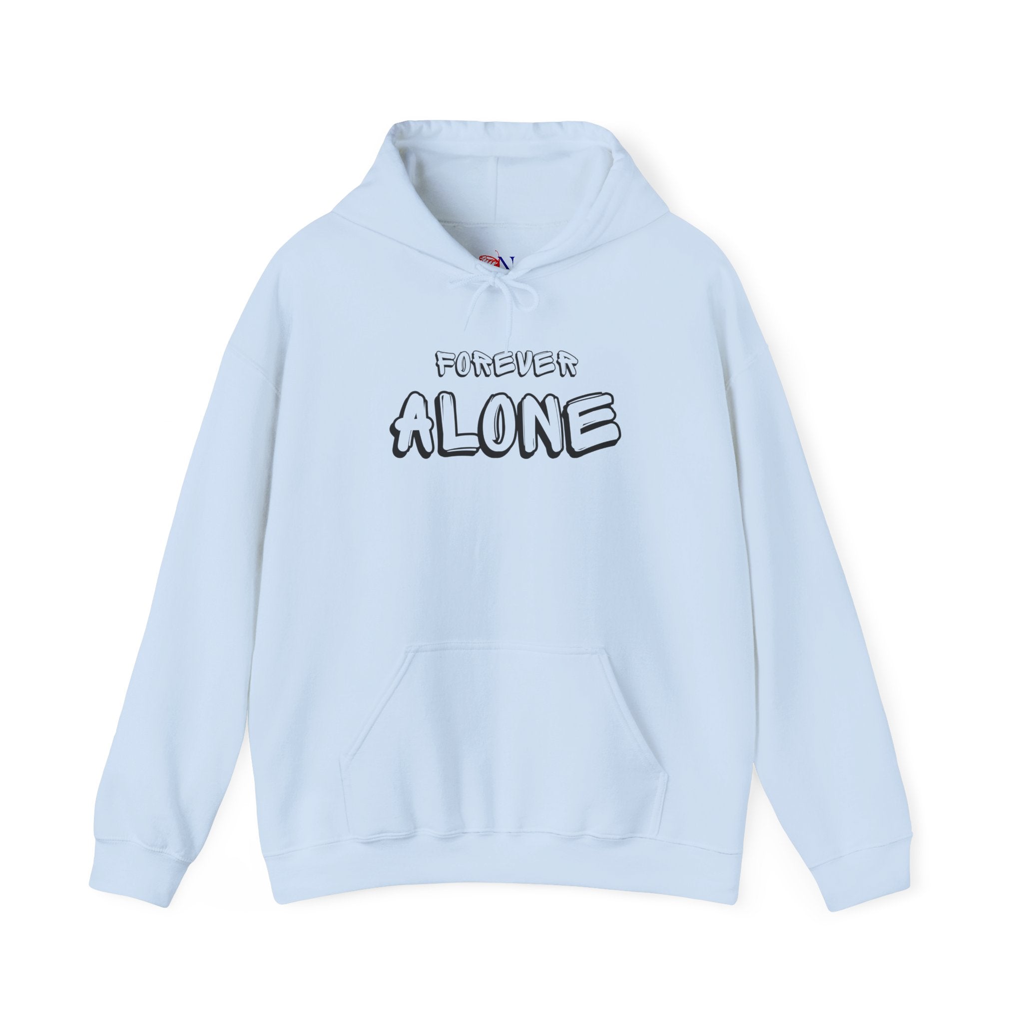 Forever Alone Hoodie – Minimalist White Graphic Pullover