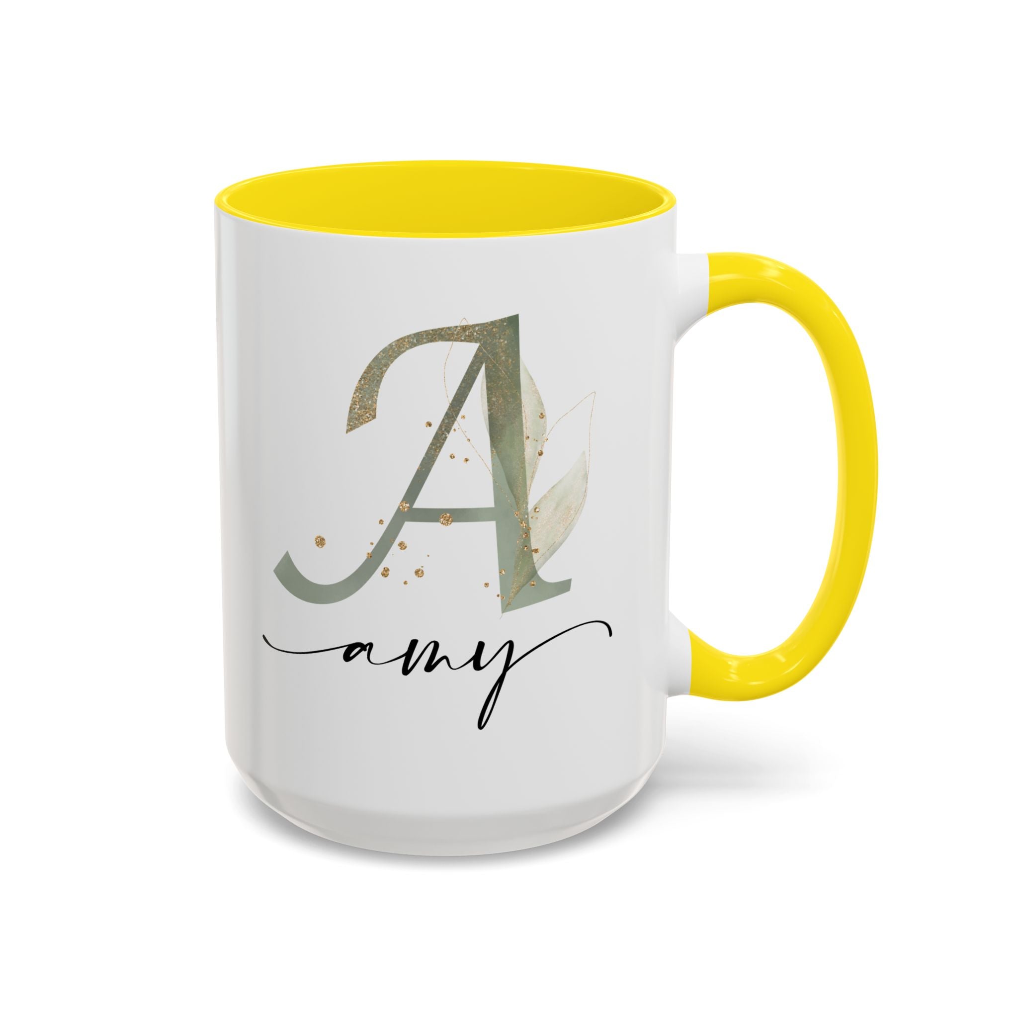 Personalized Floral Initial Coffee Mug for her, Custom Name Mug, Wedding Favor, Unique Home Décor Coffee Cup, Girlfriend Gift, Monogram Mug