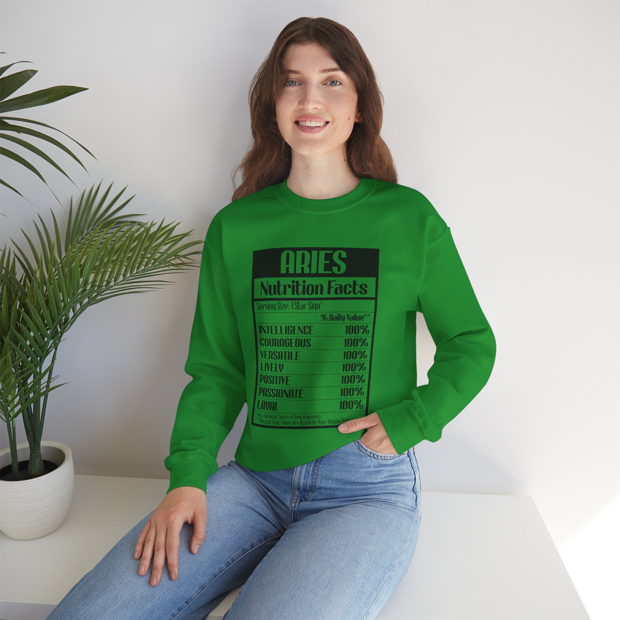 Aries nutrition facts cute sweatshirt