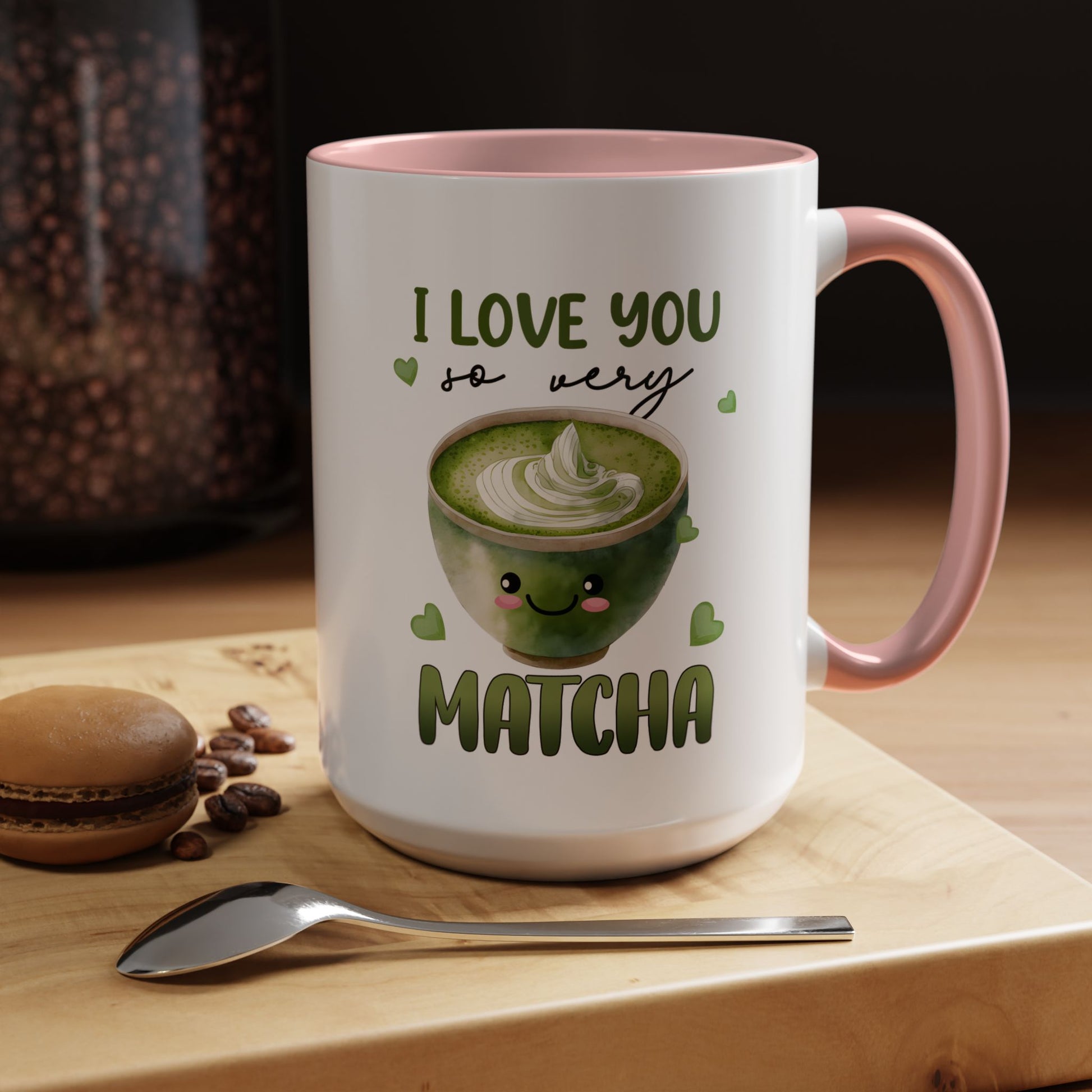 I Love You So Very Matcha Mug Lifestyle Mockup | Nutty Designs