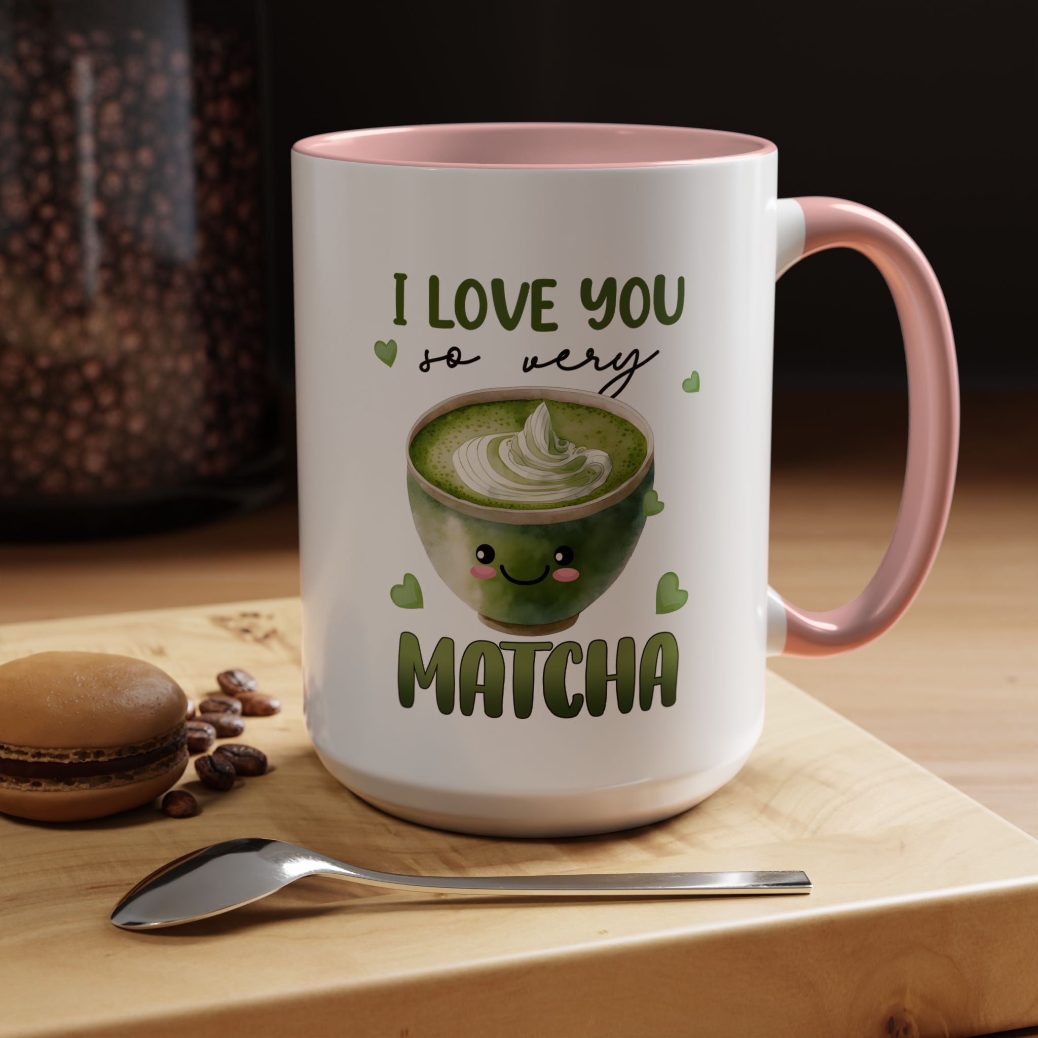 I Love You So Very Matcha Mug Lifestyle Mockup | Nutty Designs