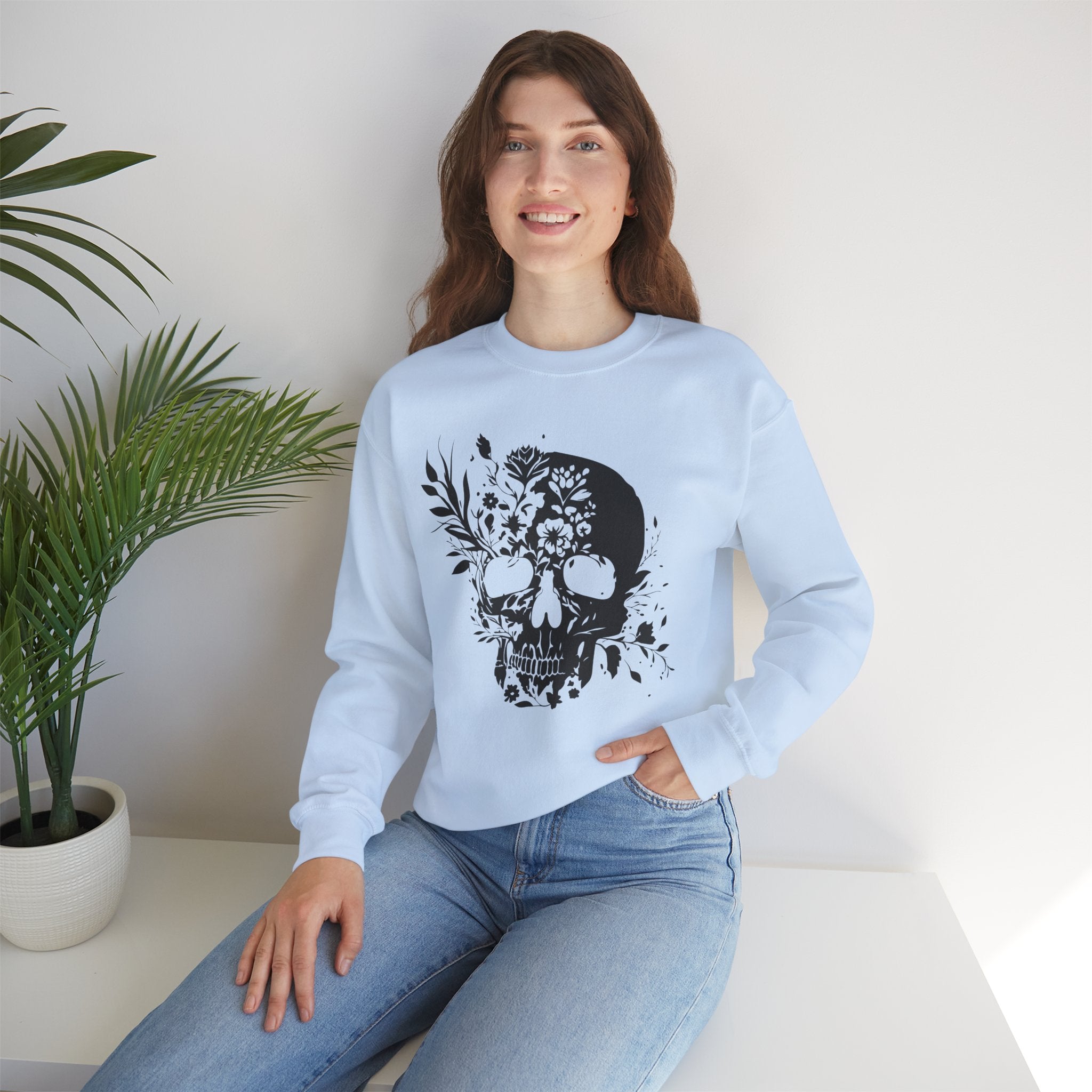 Skull Growing Flowers sweatshirt