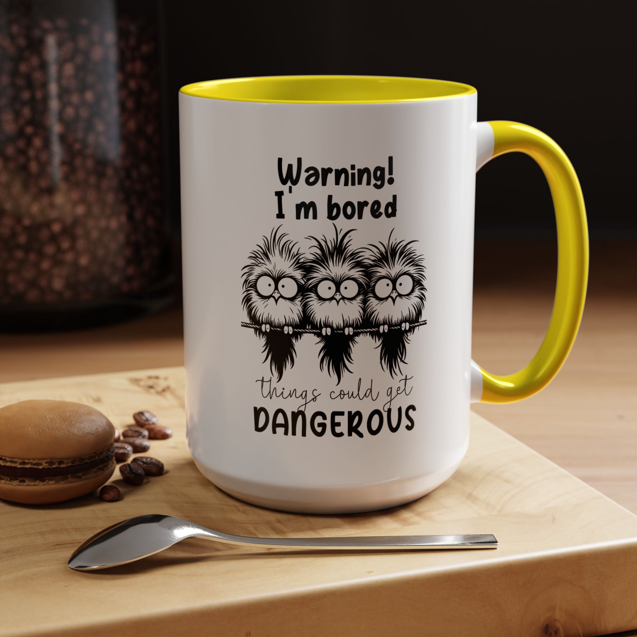 Warning I Am Bored | Funny Coffee Mug, Sarcastic Tea Cup, Unique Gift Idea