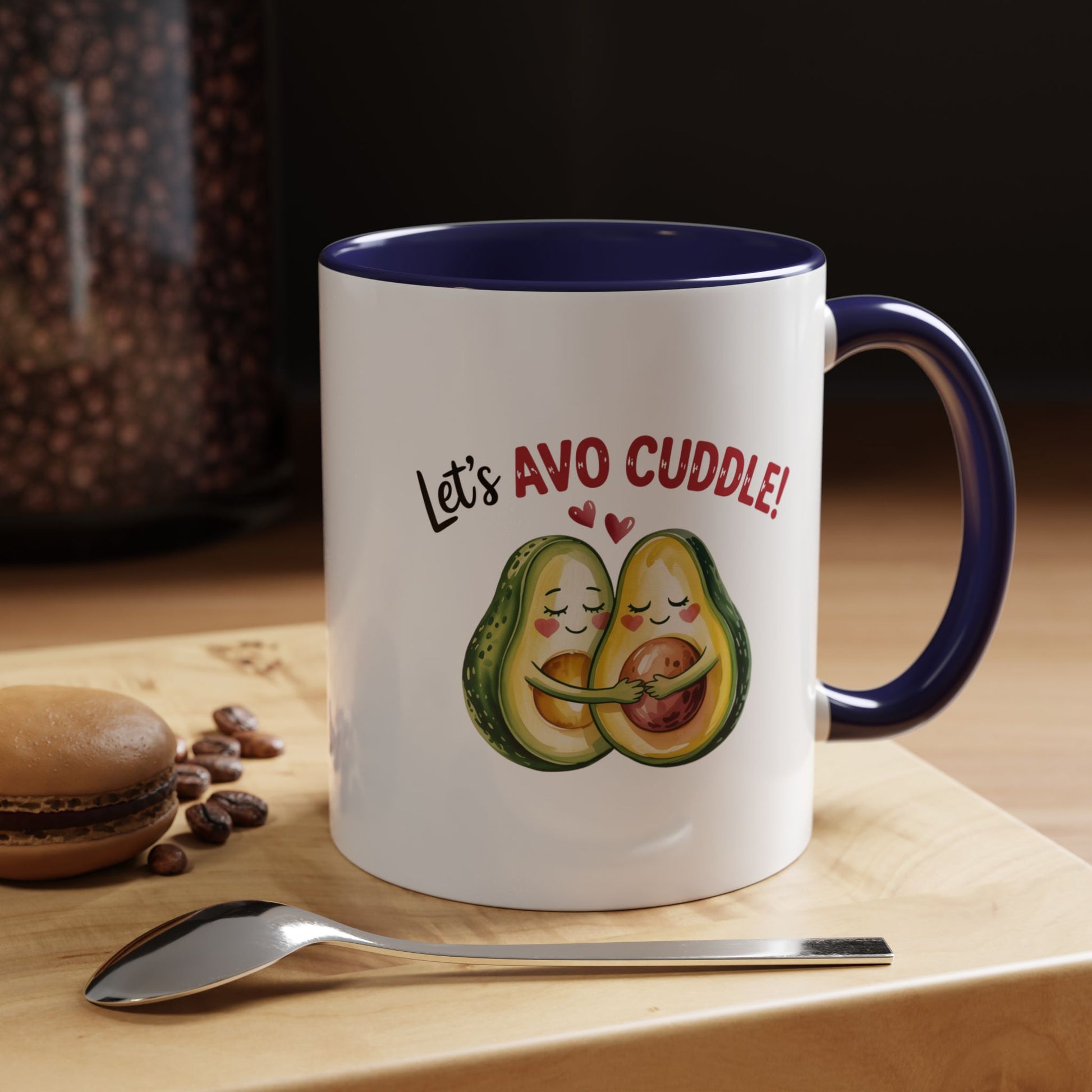 Let's Avo Cuddle Avocado Mug Lifestyle Mockup | Nutty Designs