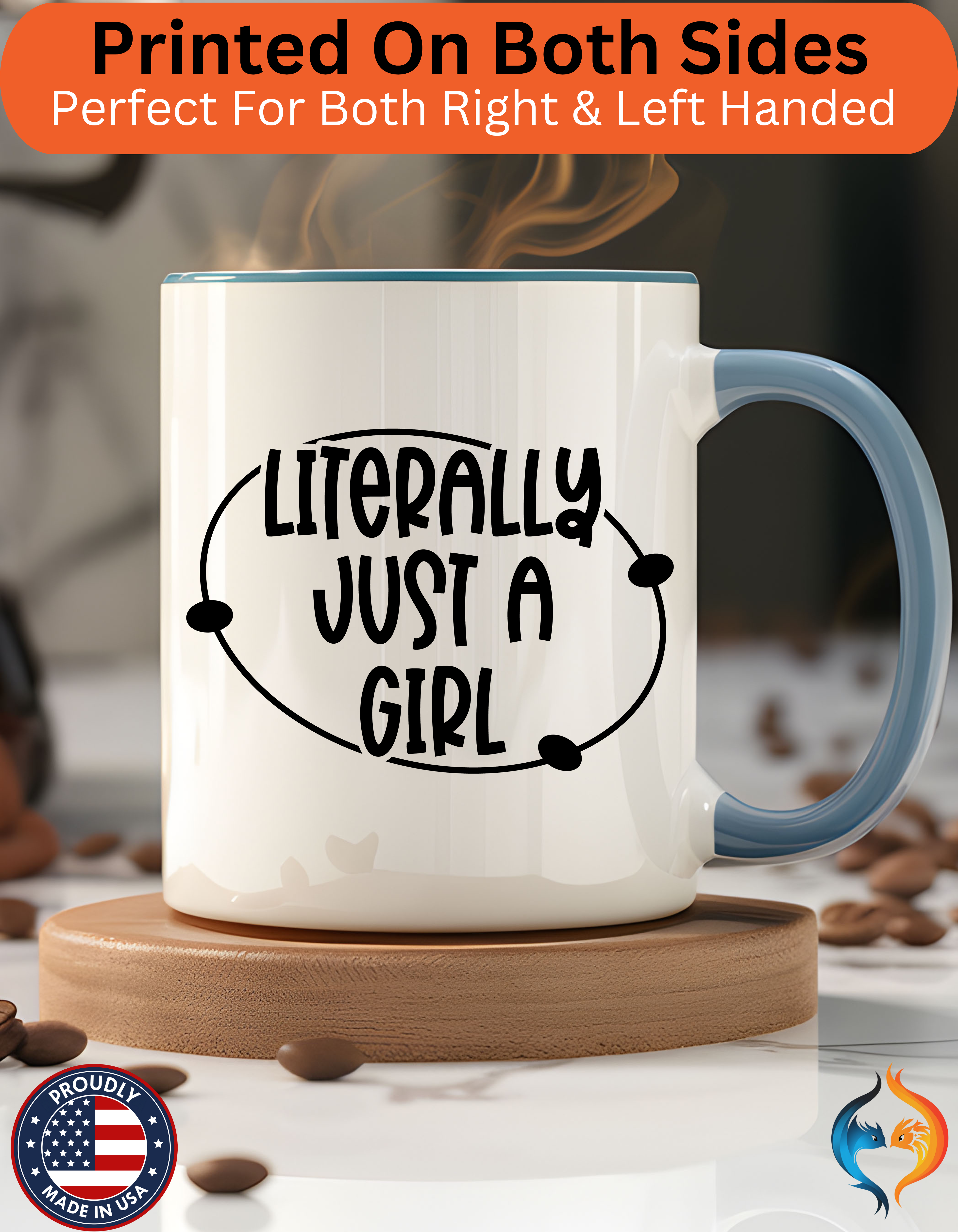 Literally Just a Girl Mug Product Photo | Nutty Designs