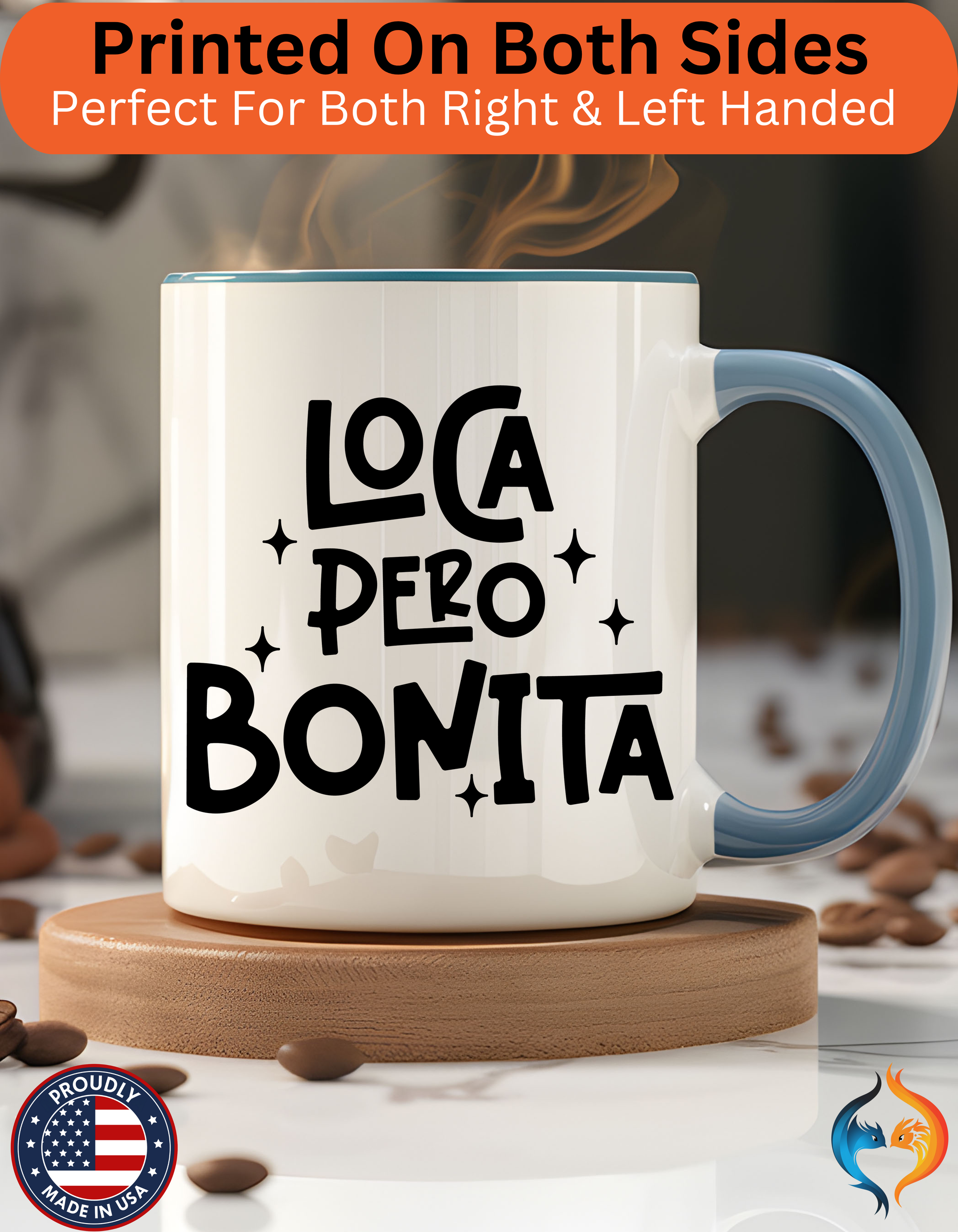 Loca Pero Bonita Mug Lifestyle Mockup | Nutty Designs