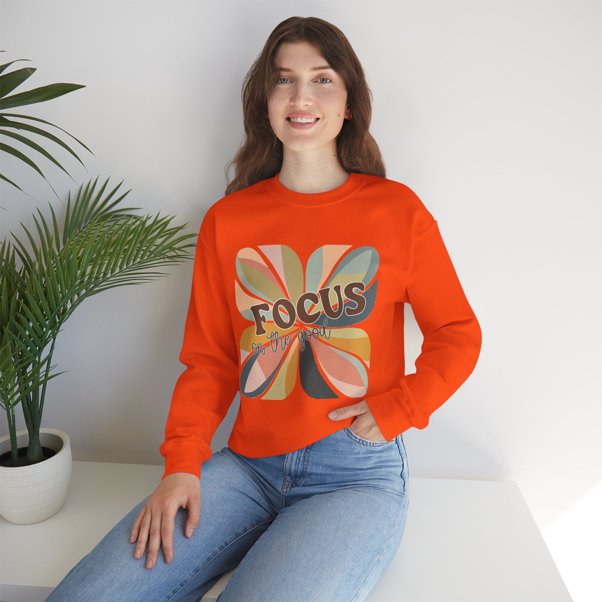 Positive Vibes Sweatshirt, Inspirational Jumper, Motivational Pullover, Good Vibes Apparel, Focus on the Good Shirt