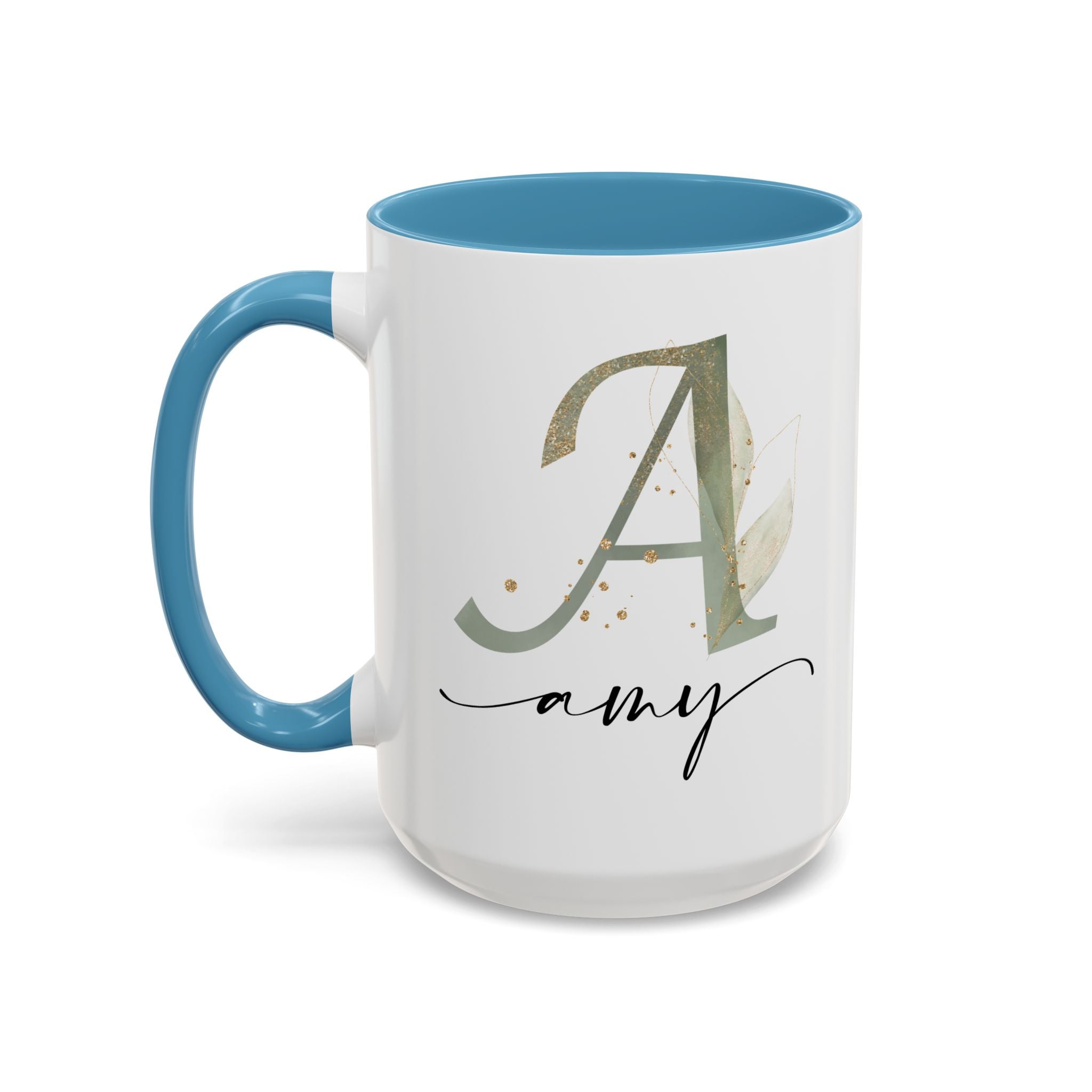 Personalized Floral Initial Coffee Mug for her, Custom Name Mug, Wedding Favor, Unique Home Décor Coffee Cup, Girlfriend Gift, Monogram Mug