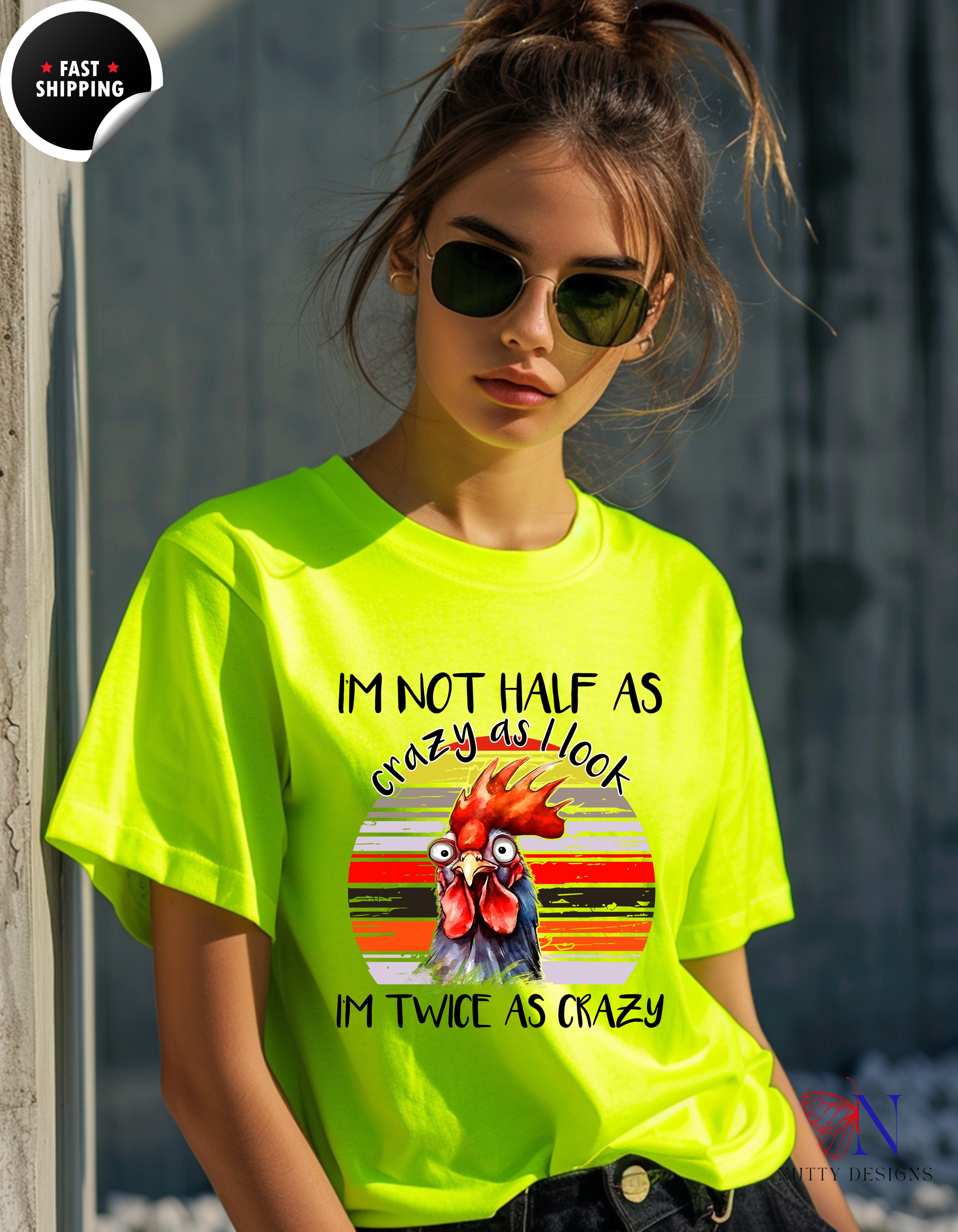 I'm Not Half As Crazy As I Look I'm Twice As Crazy Mug Lifestyle Mockup | Nutty Designs