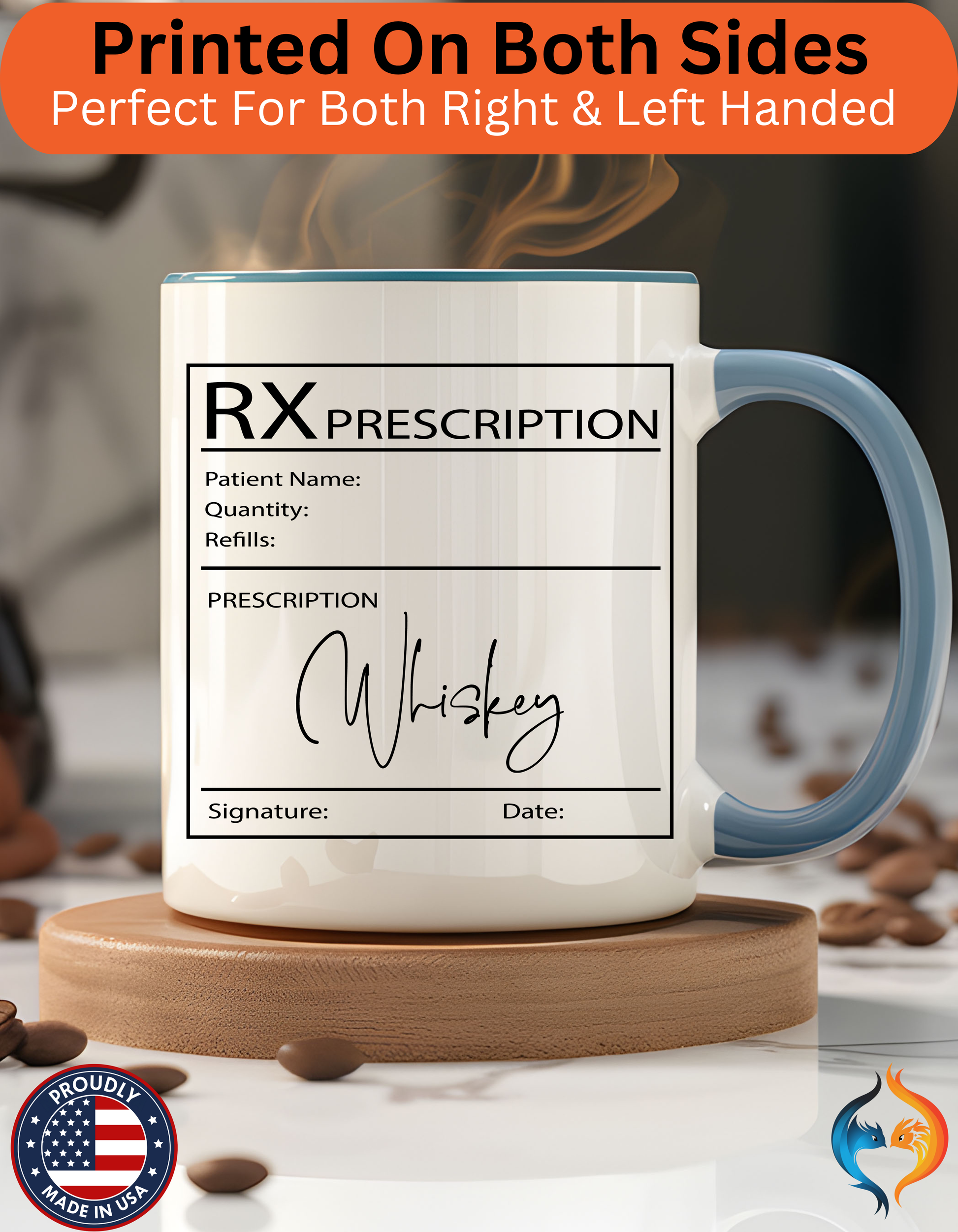 Whiskey Prescription Mug Product Photo | Nutty Designs