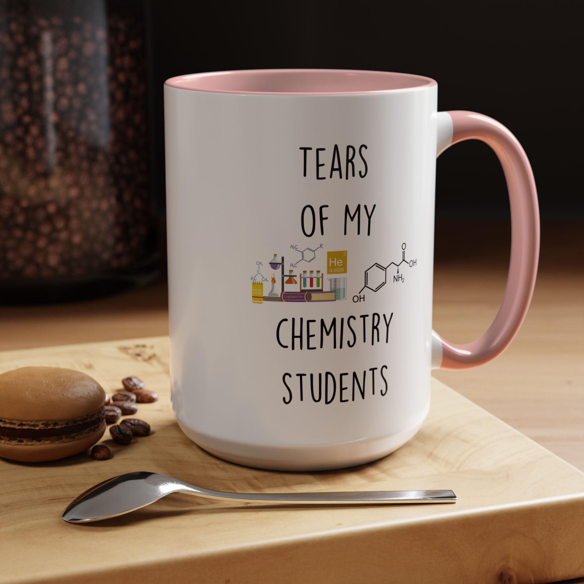Funny Coffee Mug, Personalized Mug, Tears Of My Chemistry Students, Accent Cup (11, 15oz), Sarcastic Mug,  Tea Coffee Cup, gift under 20