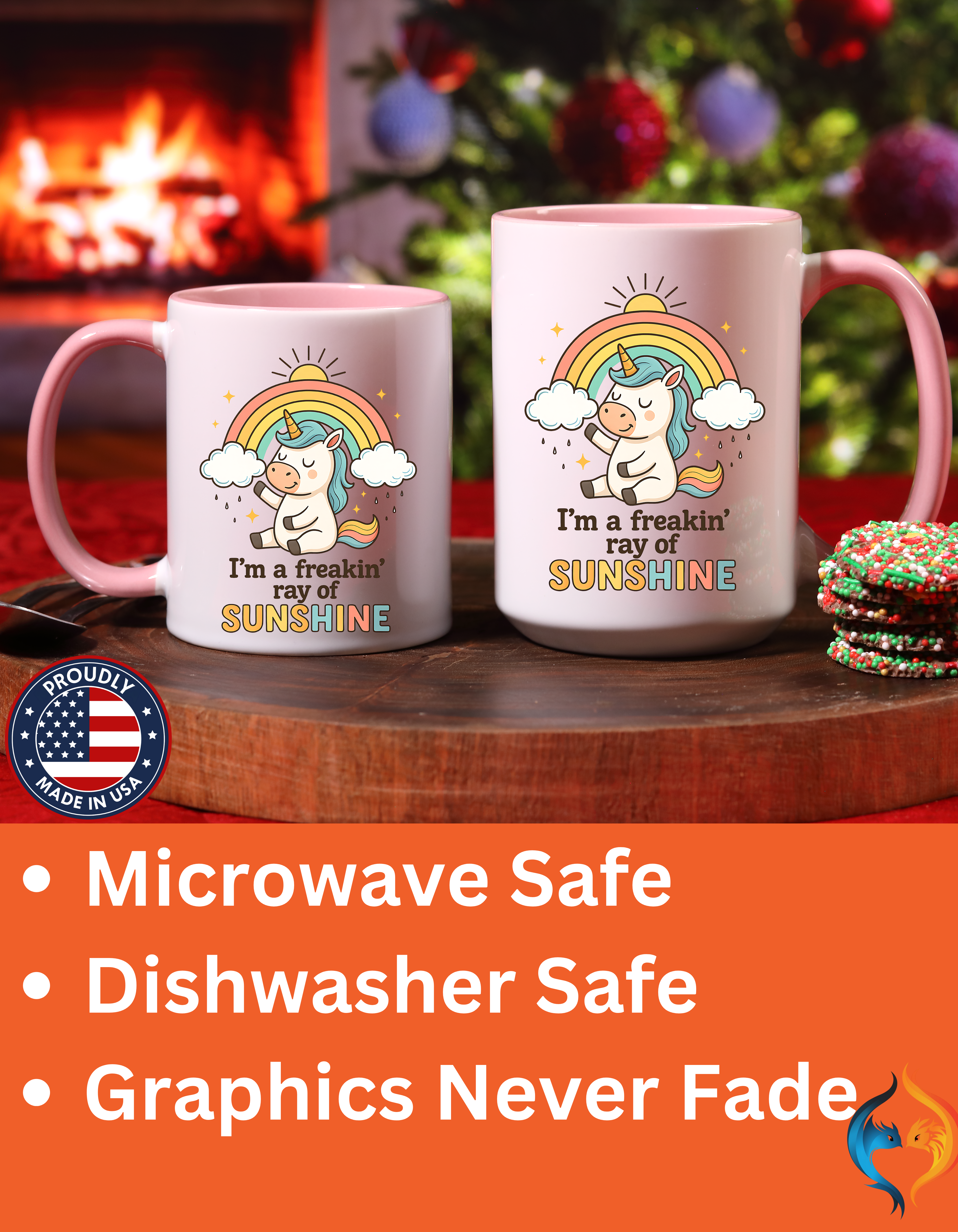 Freaking Ray of Sunshine Mug Lifestyle Mockup | Nutty Designs