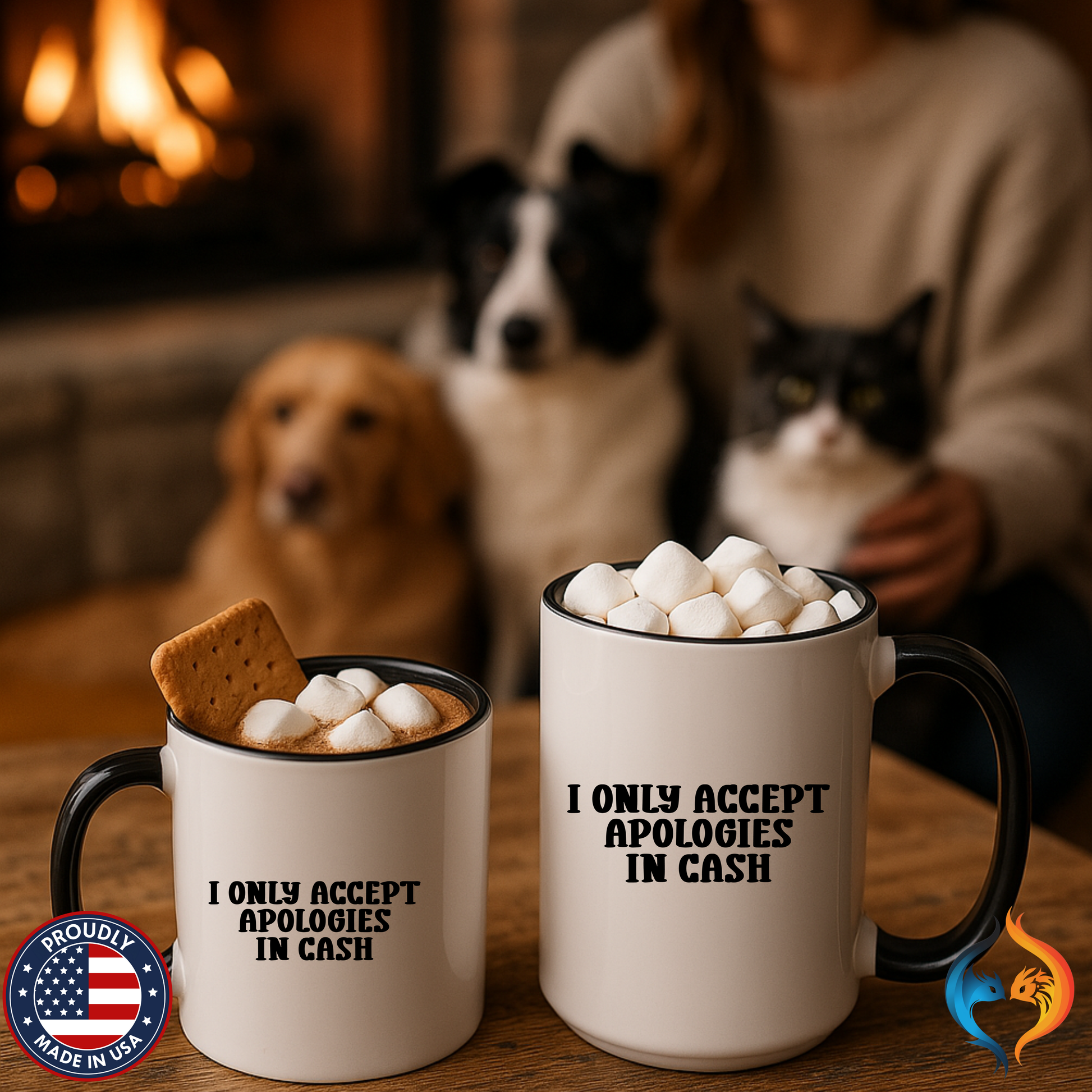 I Only Accept Apologies in Cash Mug Lifestyle Mockup | Nutty Designs