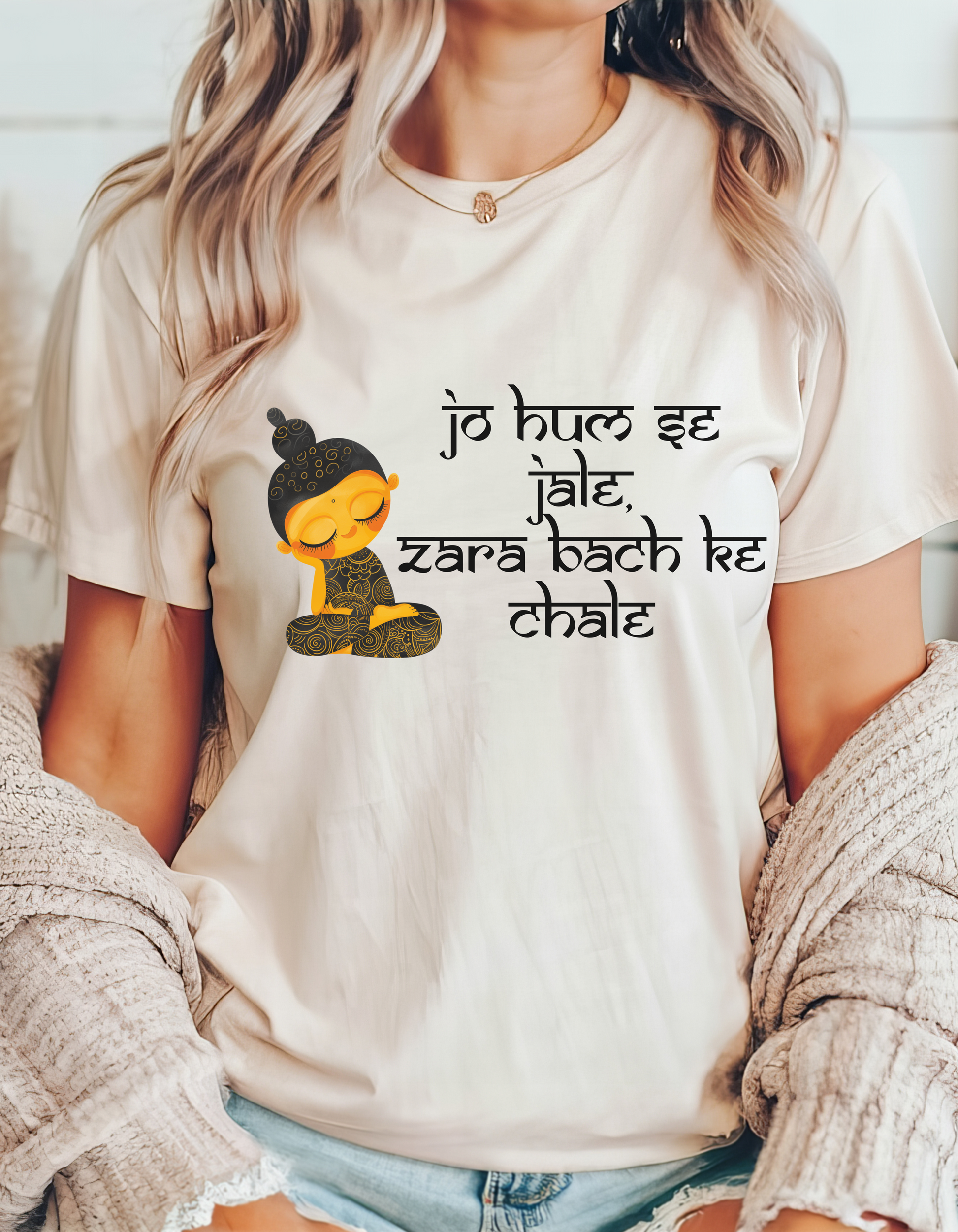Jo Hum Se Jale Zara Bach Ke Chale T-Shirt Product Photo | Nutty Designs