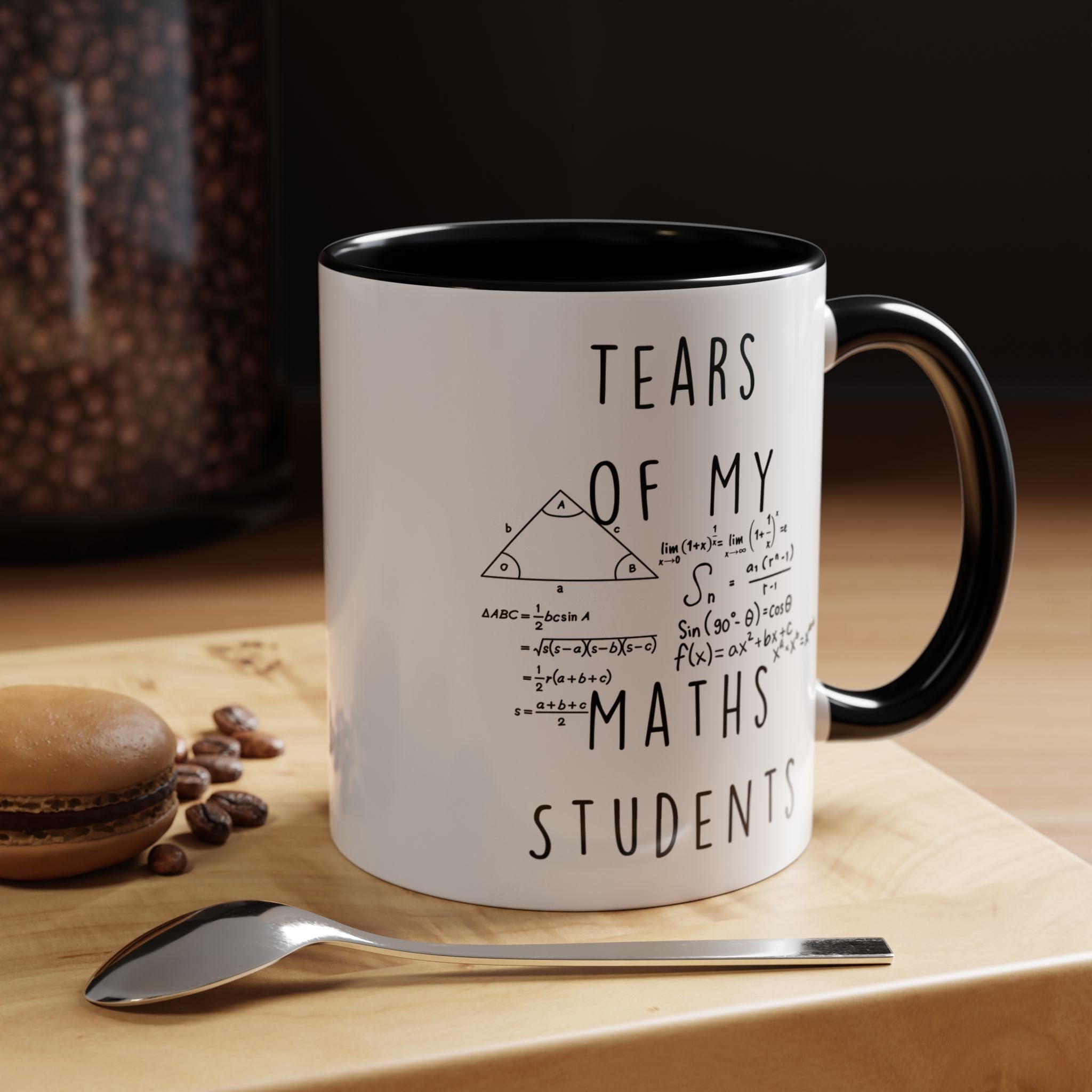 Funny Coffee Mug, Personalized Mug, Tears Of My Math Students, Accent Cup (11, 15oz), Sarcastic Mug,  Tea Coffee Cup, Gift Under 20