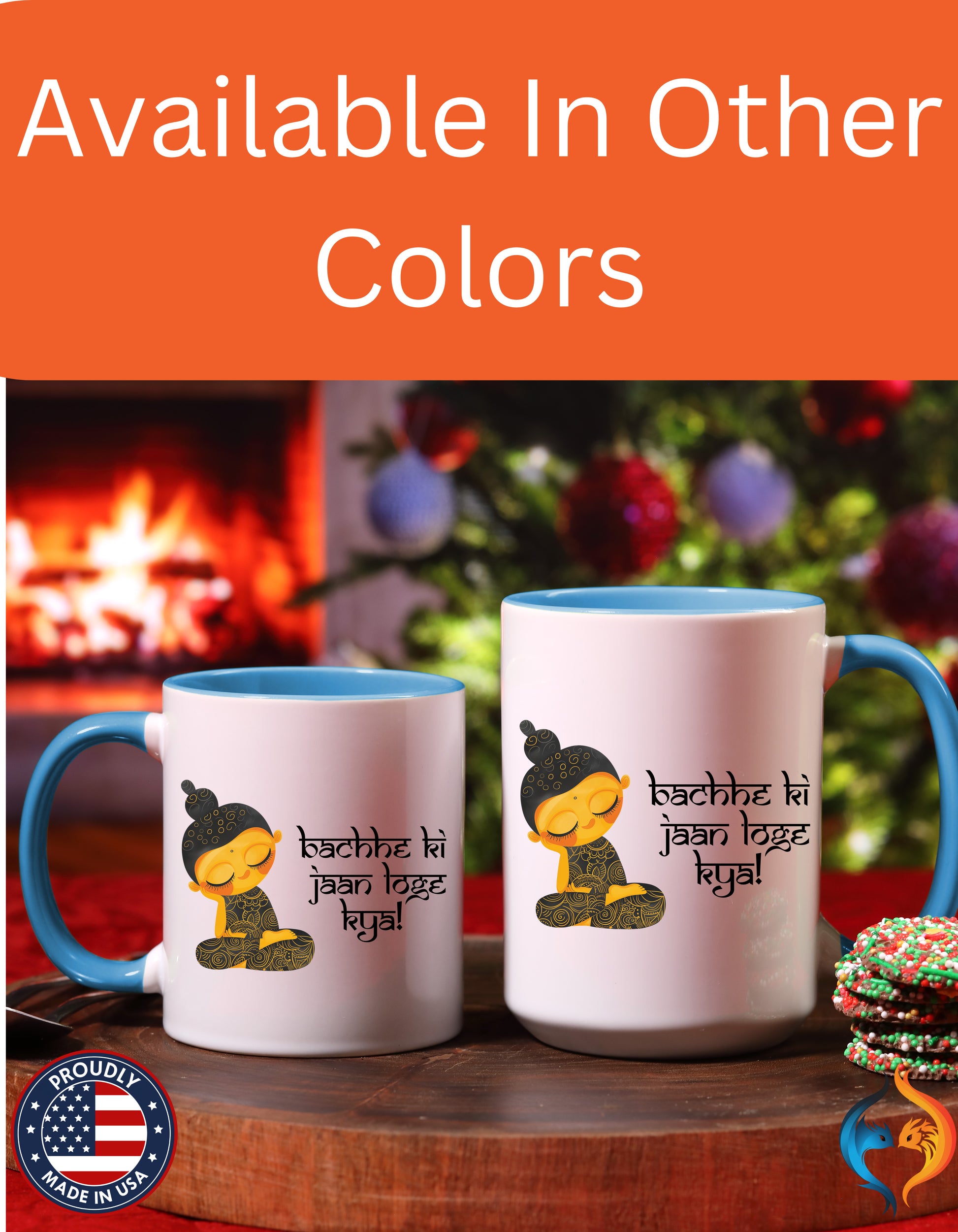 Roots 'Bachhe Ki Jaan Loge Kya' Cup Mug Lifestyle Mockup | Nutty Designs