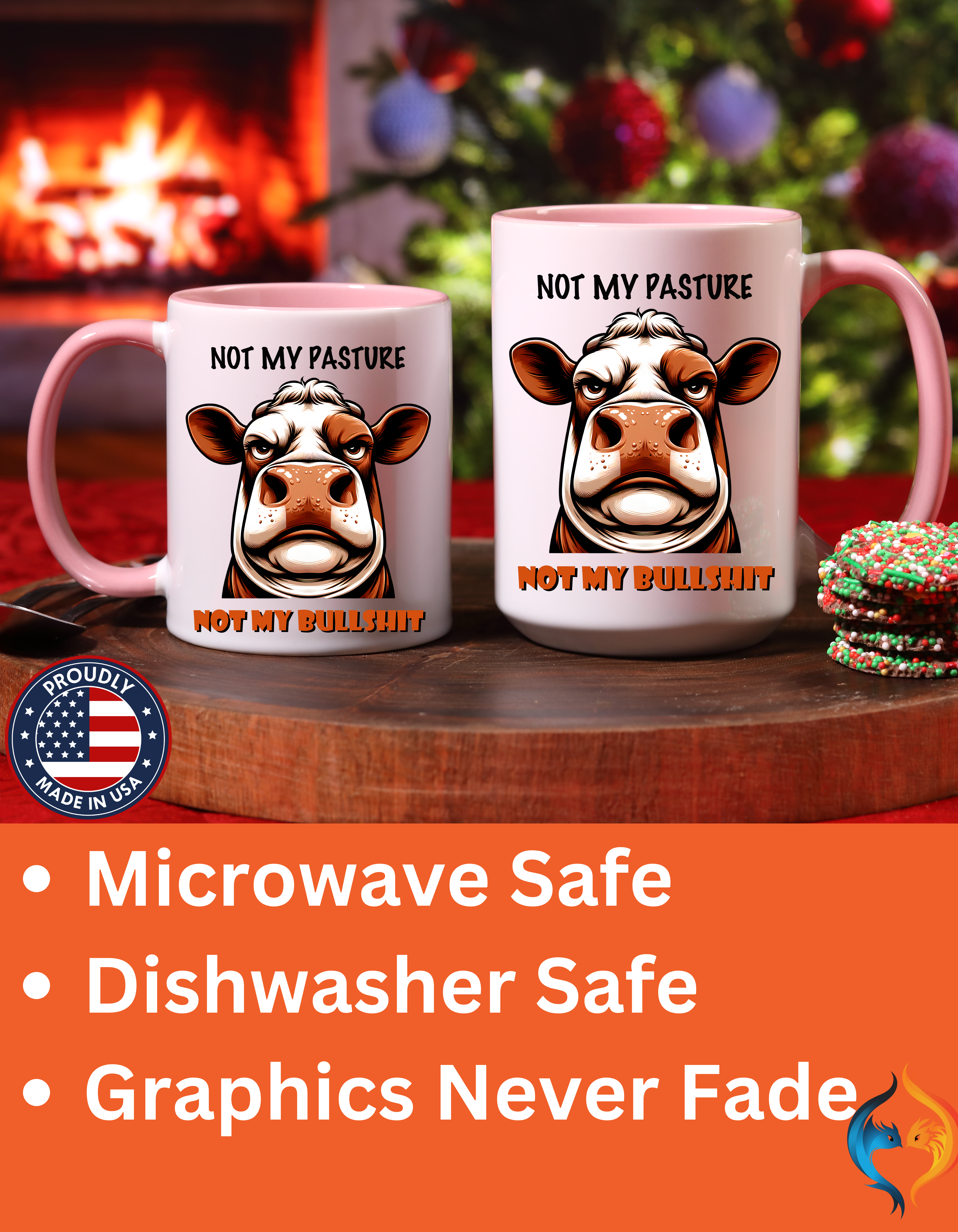 Not My Pasture Not My Bullshit Mug Lifestyle Mockup | Nutty Designs