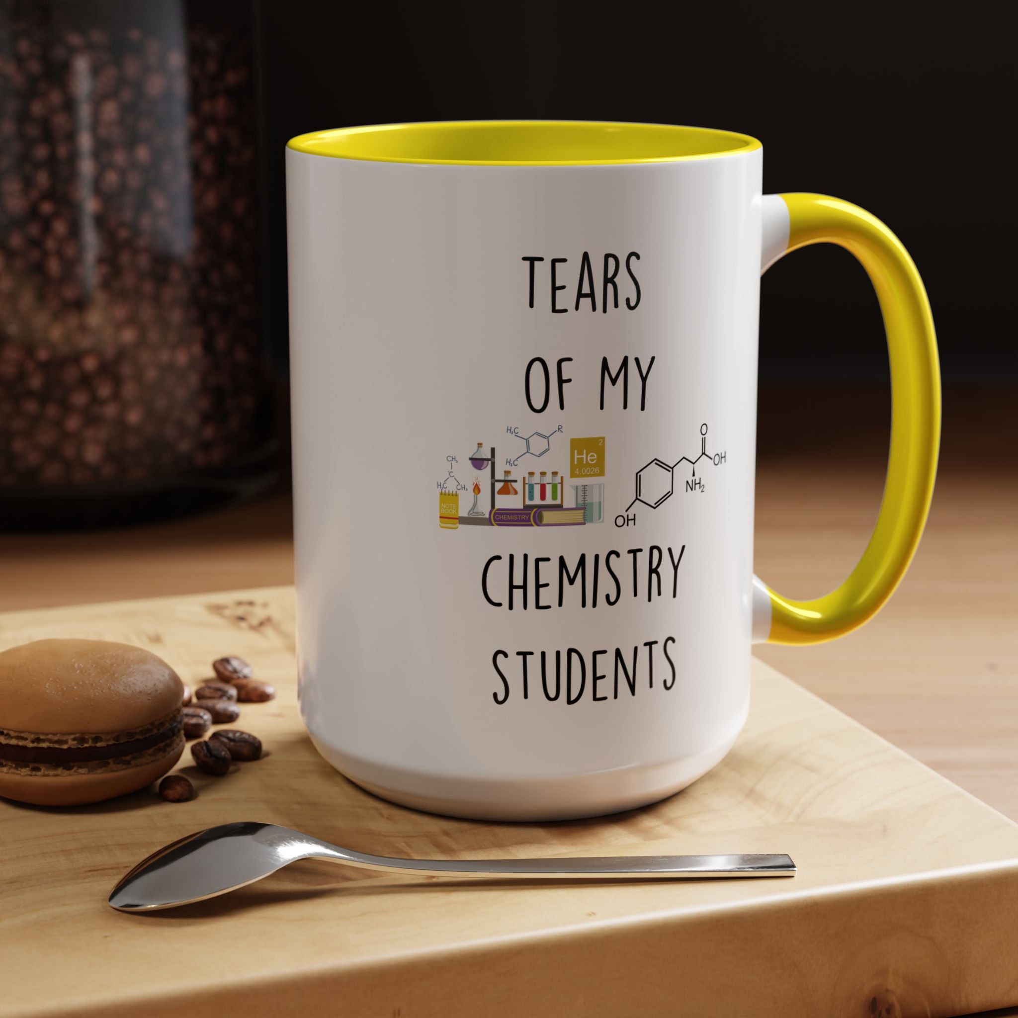 Funny Coffee Mug, Personalized Mug, Tears Of My Chemistry Students, Accent Cup (11, 15oz), Sarcastic Mug,  Tea Coffee Cup, gift under 20