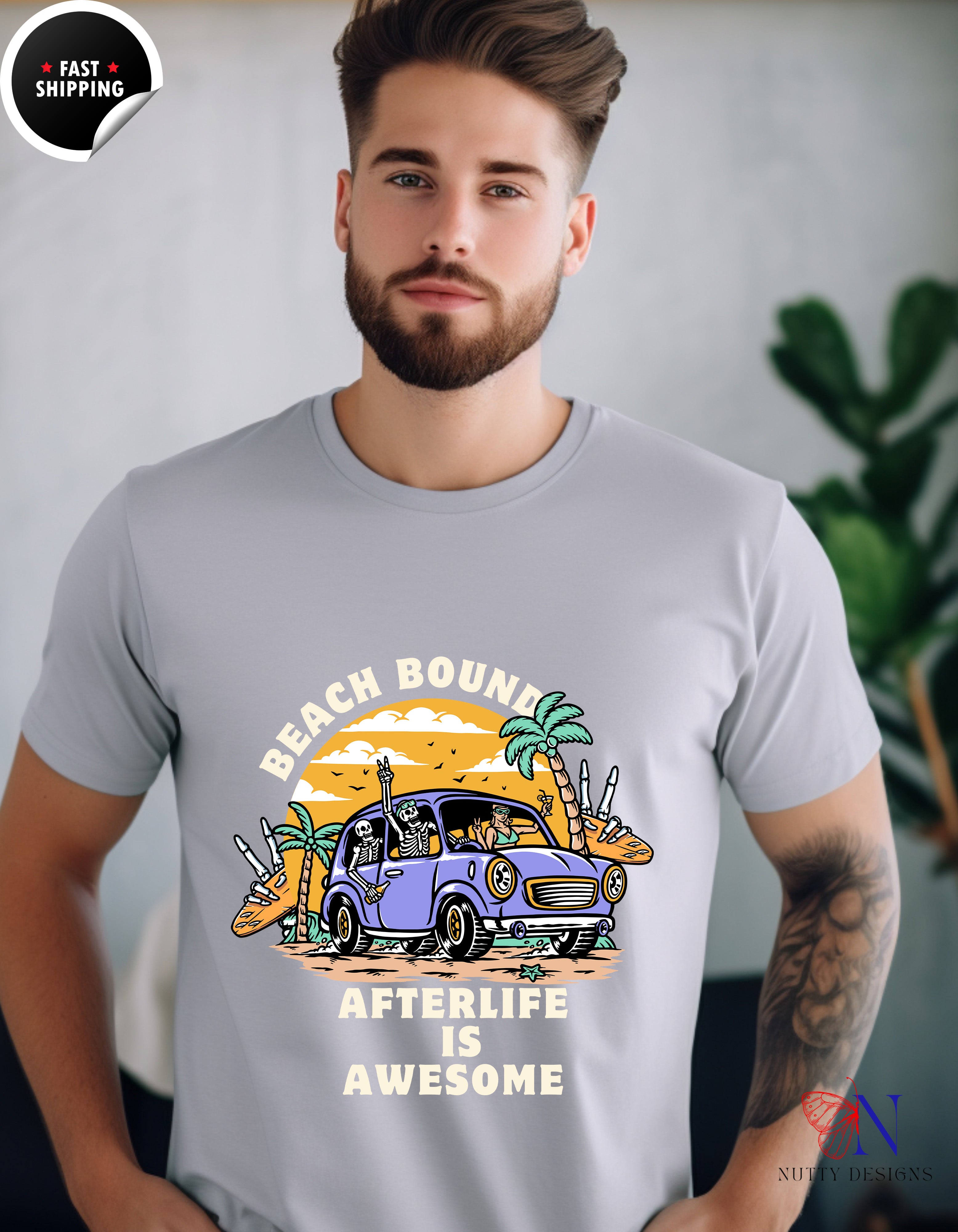 Afterlife Is Awesome - Funny Skeleton T-shirt