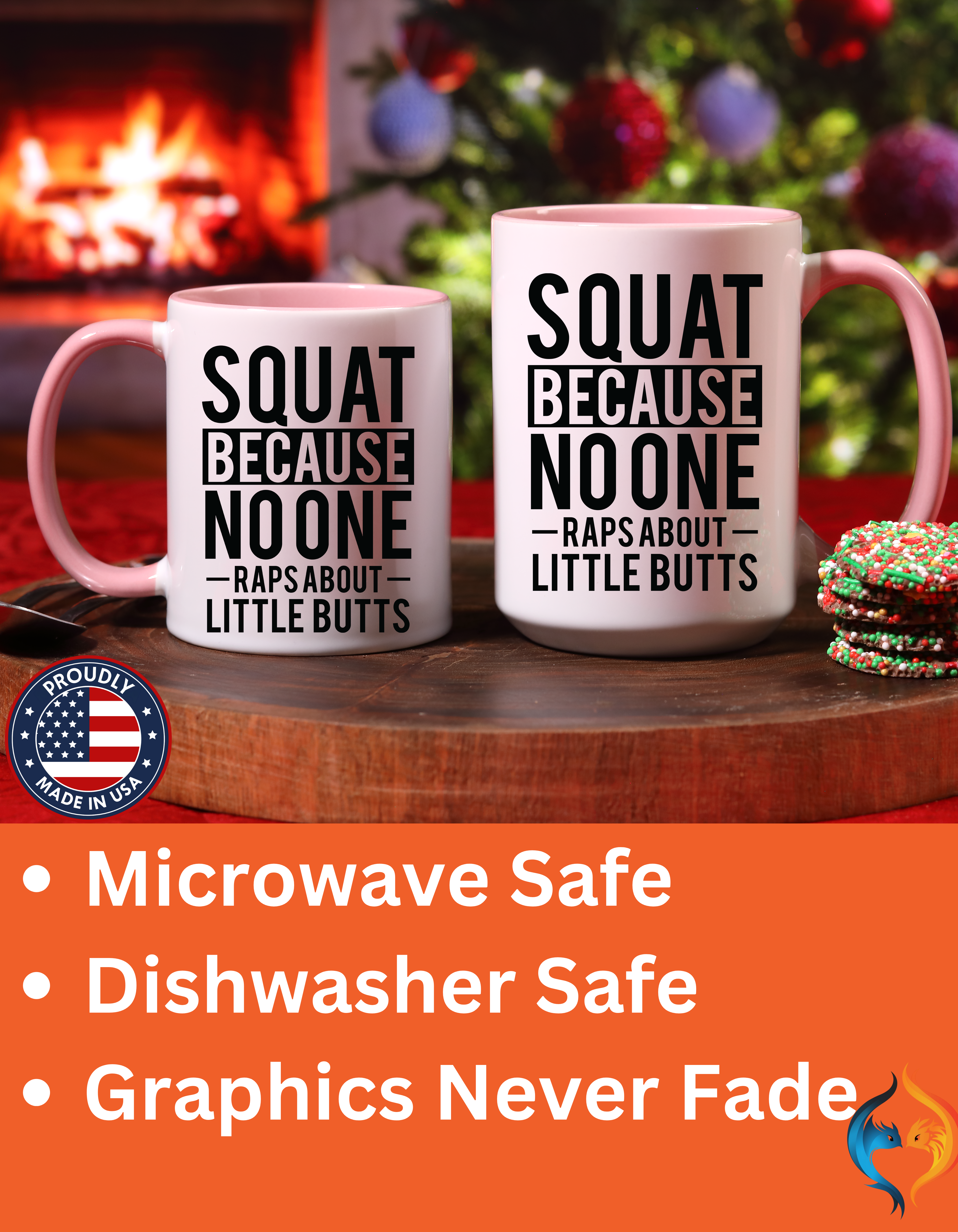 Squat Because Mug Lifestyle Mockup | Nutty Designs