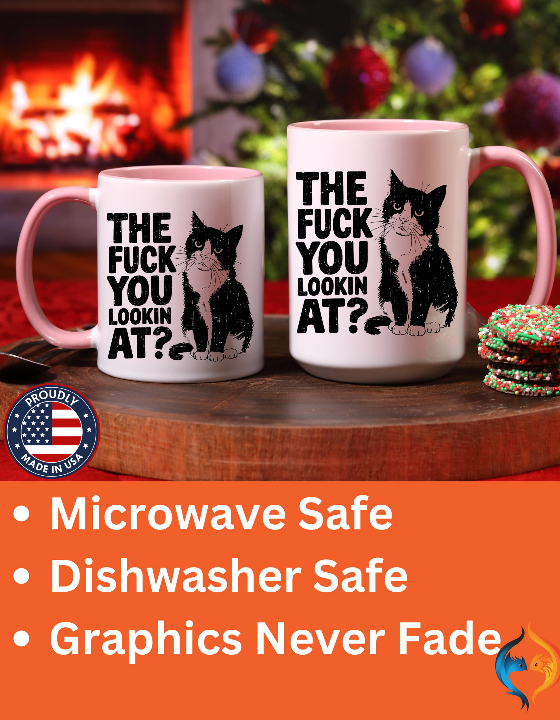 The FUCK You Lookin At Mug Lifestyle Mockup | Nutty Designs