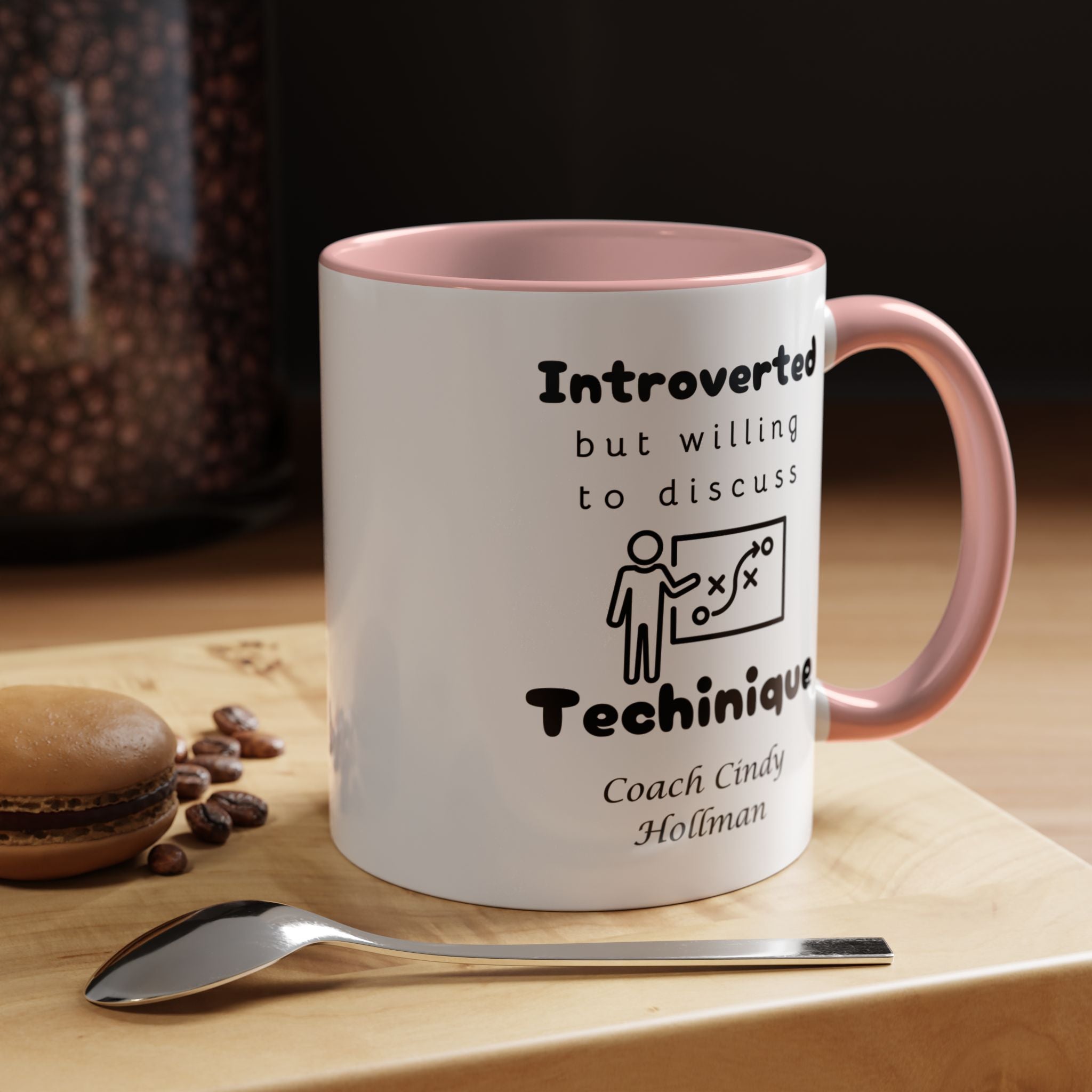 Funny Coffee Mug, Introverted But Willing To Discuss Technique Personalized Accent Coffee Mug (11 and 15oz)