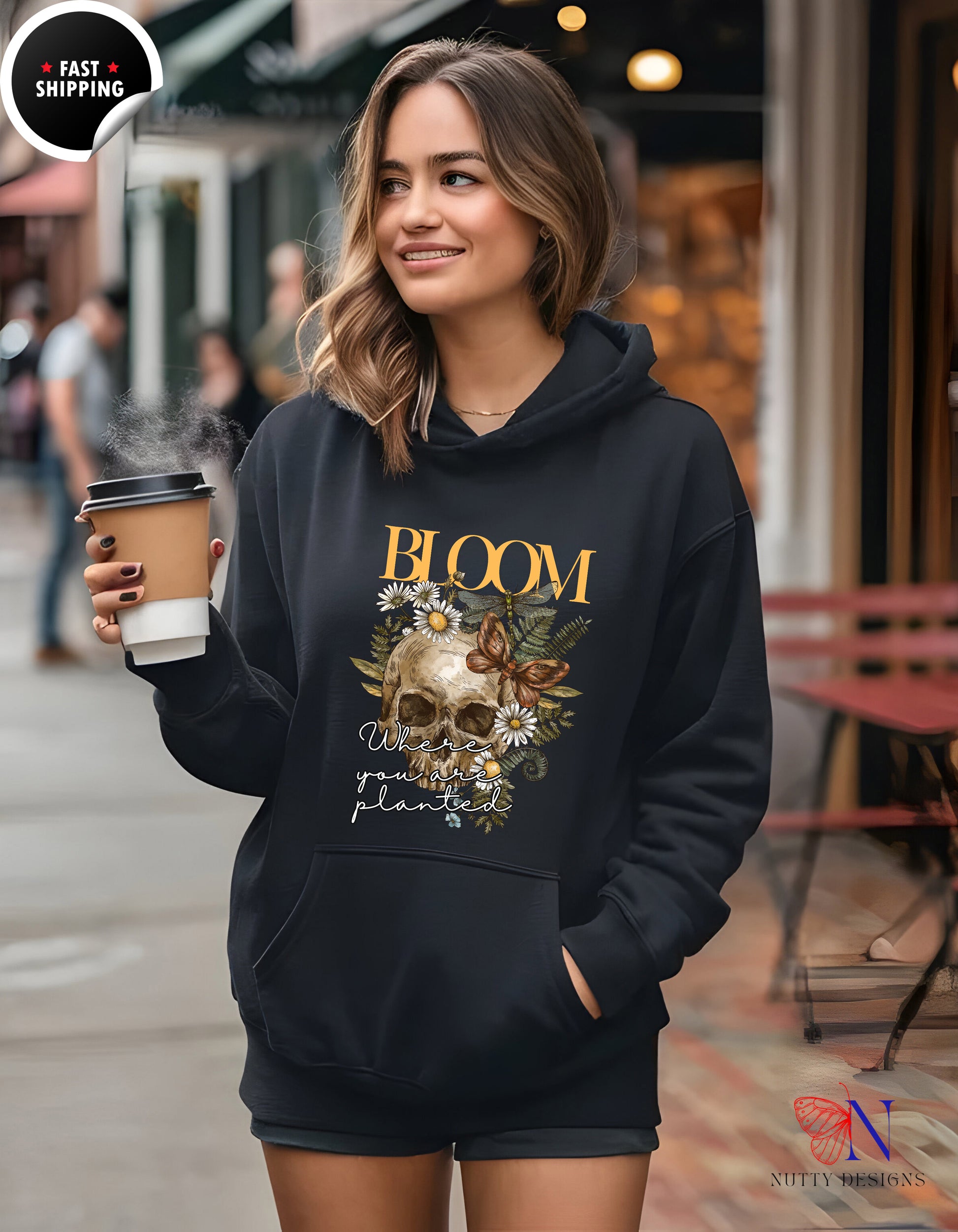 Bloom Where You Are Planted T-Shirt Lifestyle Mockup | Nutty Designs