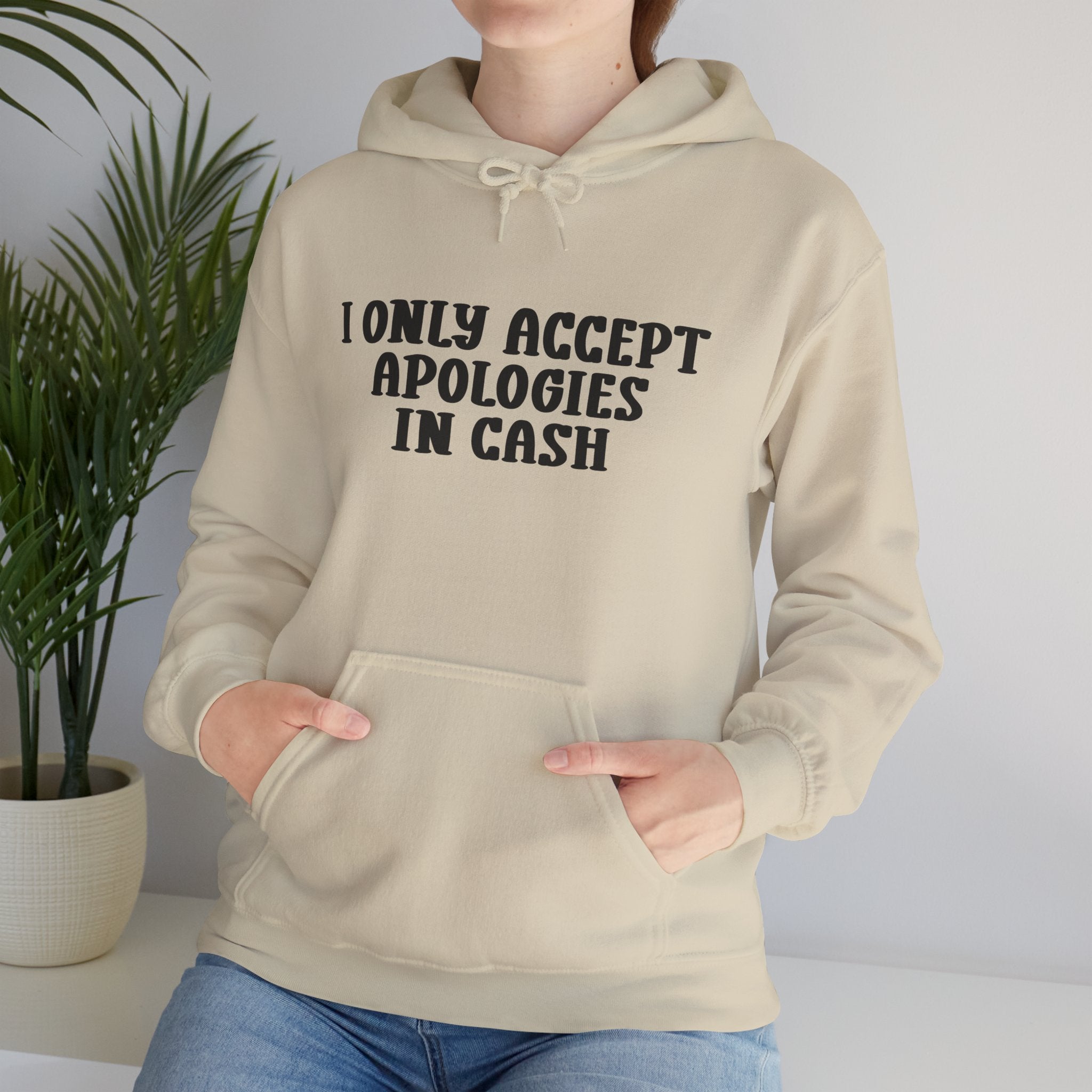Hoodie — I Only Accept Apologies In Cash Pullover