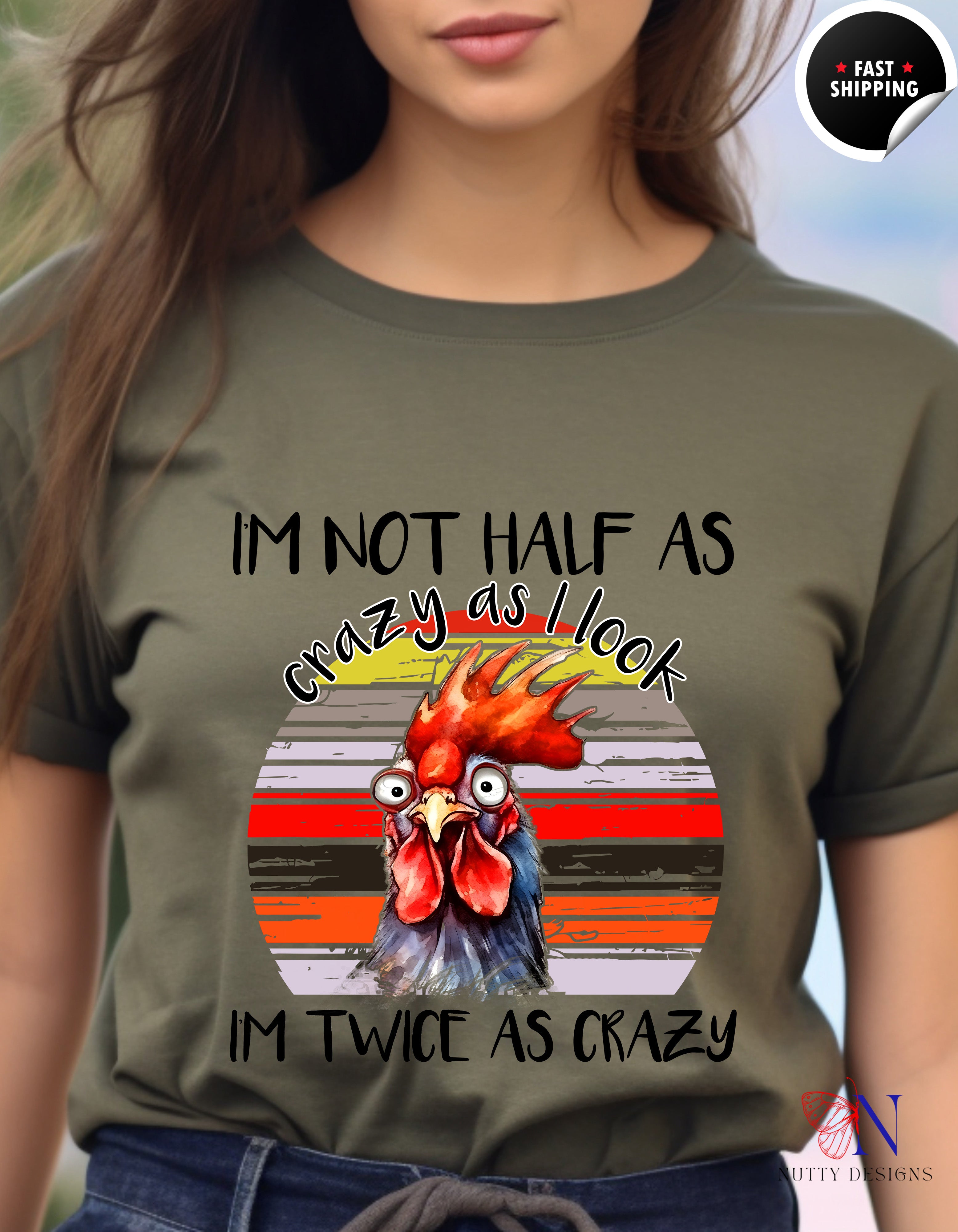 I'm Not Half As Crazy As I Look I'm Twice As Crazy Mug Lifestyle Mockup | Nutty Designs